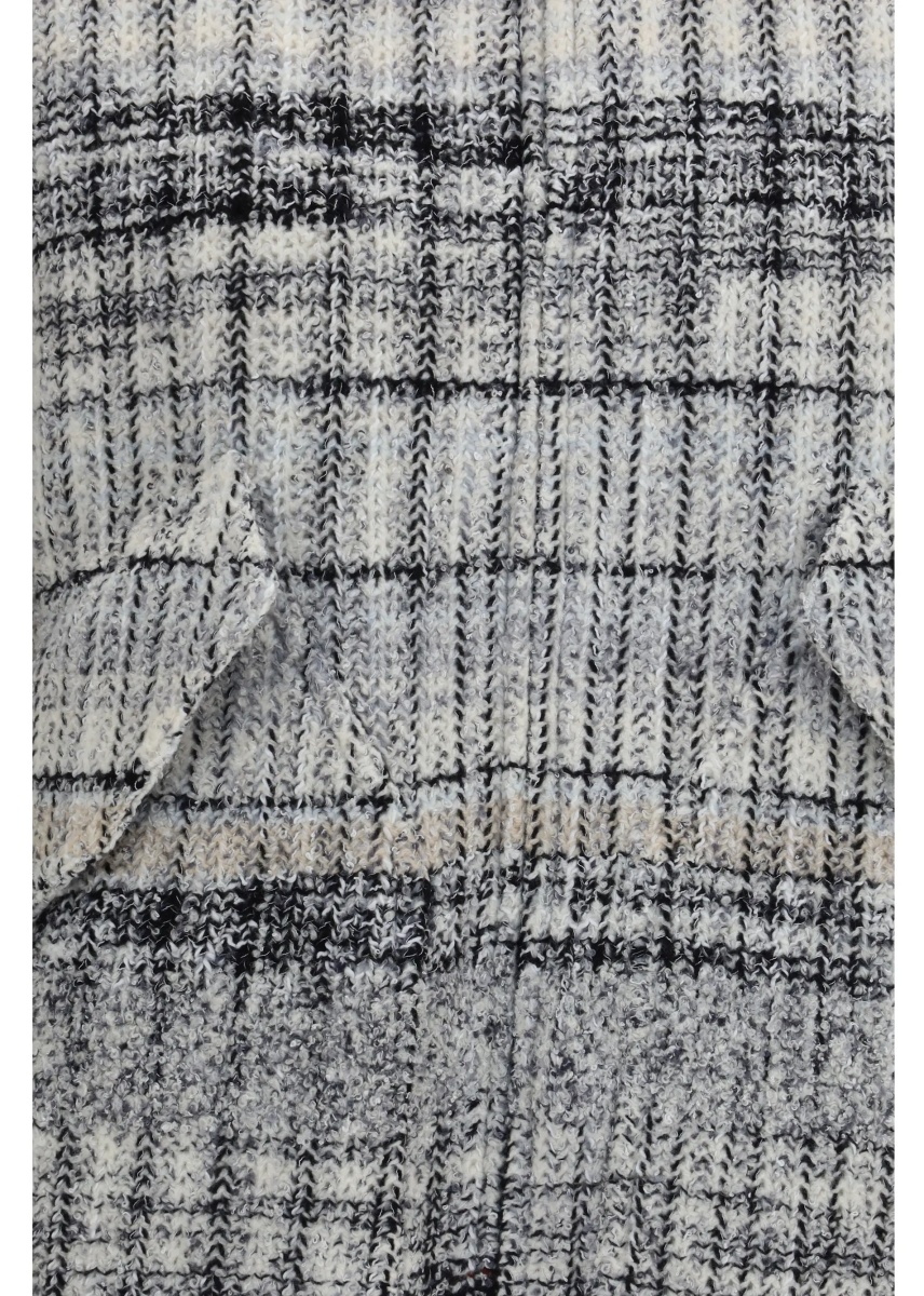 Bomber Oversized check wool-blend Bomber Jacket - Img 3