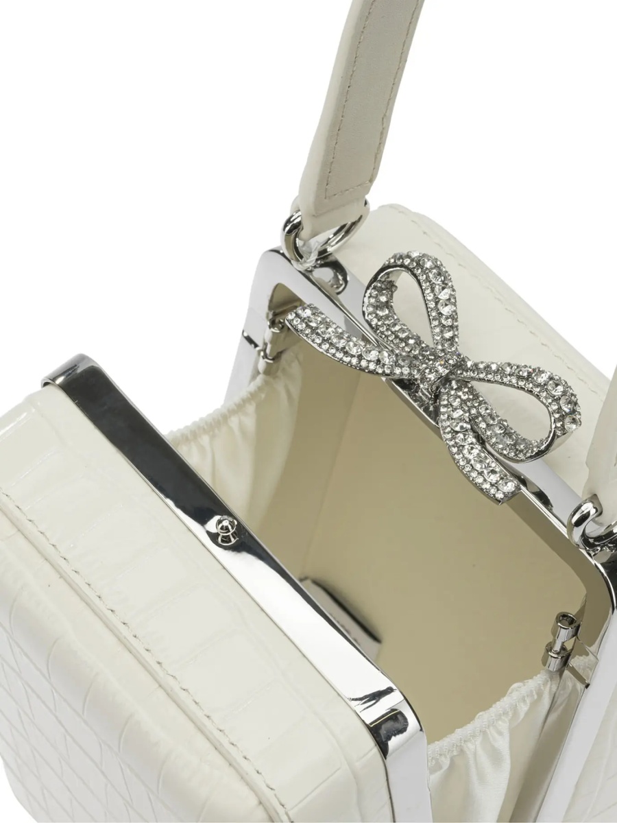 Borsa a mano mini in pelle di coccordillo - Img 5