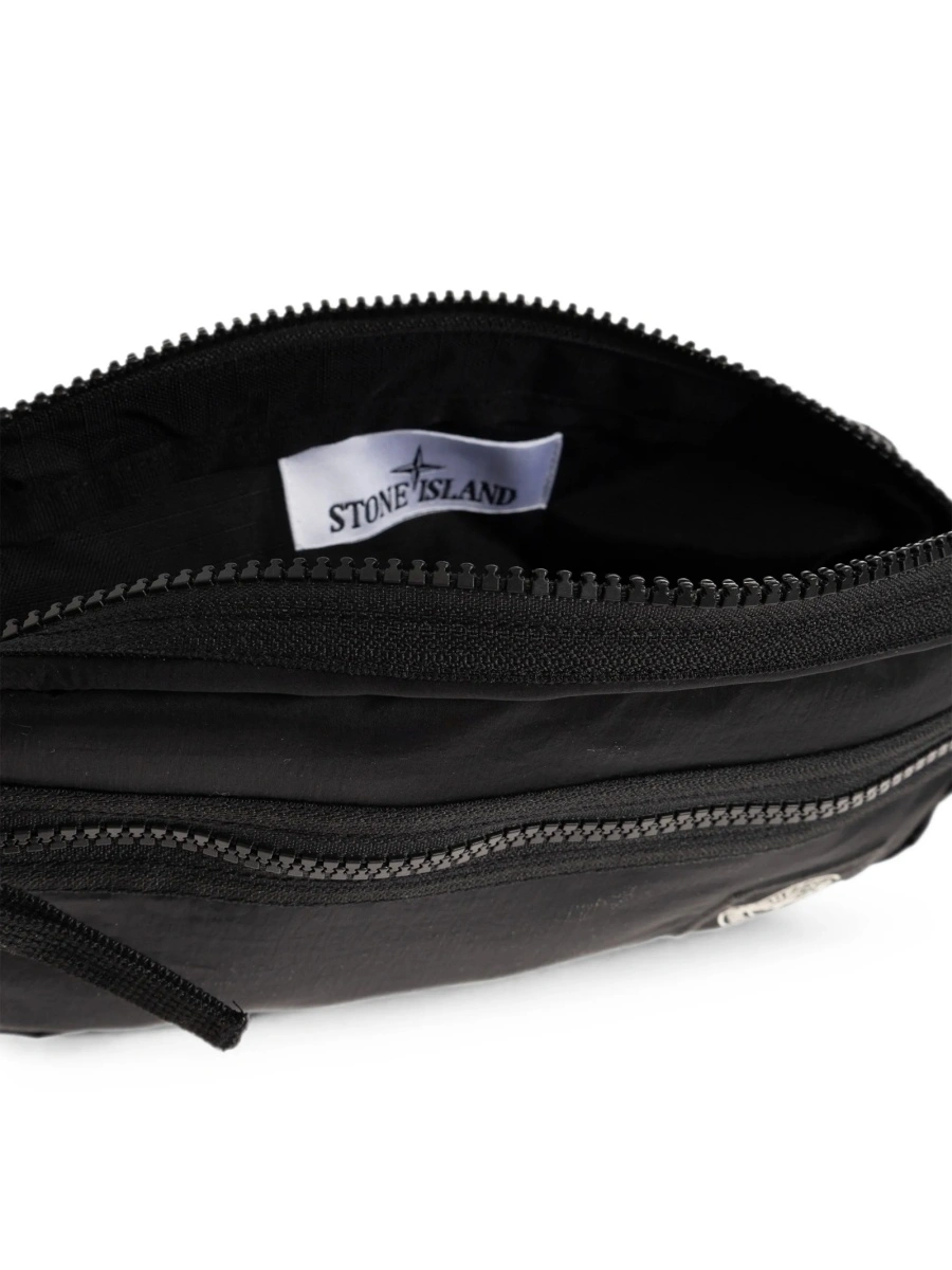 Borseta Stone Island neagra din poliamida - Img 5