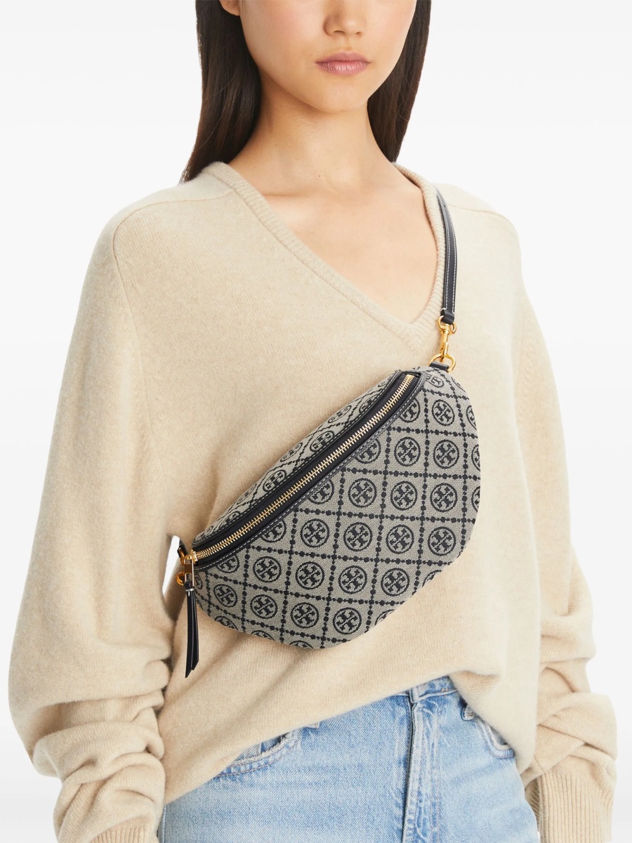 Borseta Tory Burch albastra din bumbac si polyester - Img 2