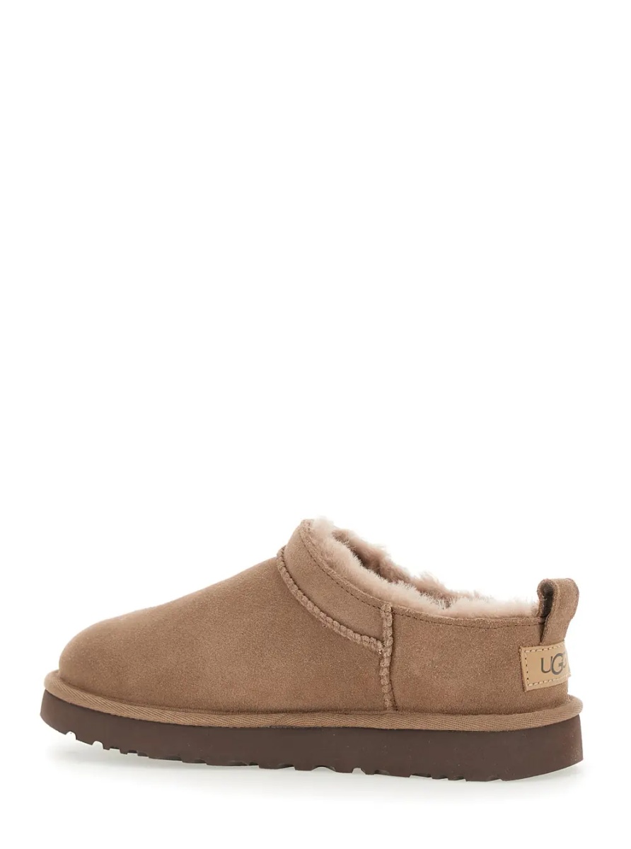 Botine “Classic Micro” Beige Ankle Boots with Logo Embossed in Suede Woman - Img 3