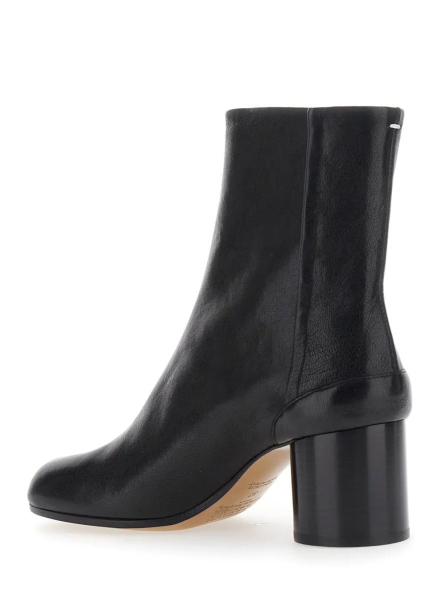 Botine Boots with Tabi Toe in Leather and High Heel Black Women - Img 3