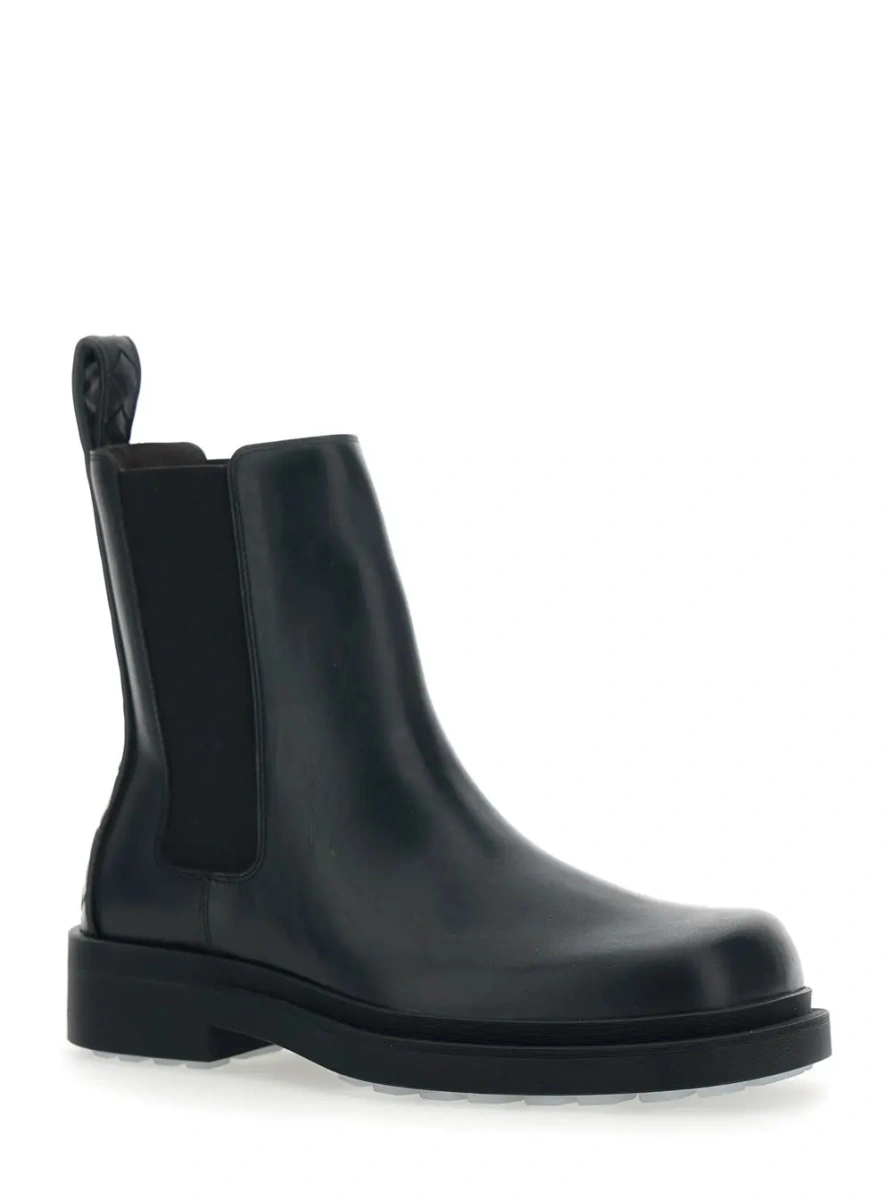 Botine Bottega Veneta negre din piele - Img 2