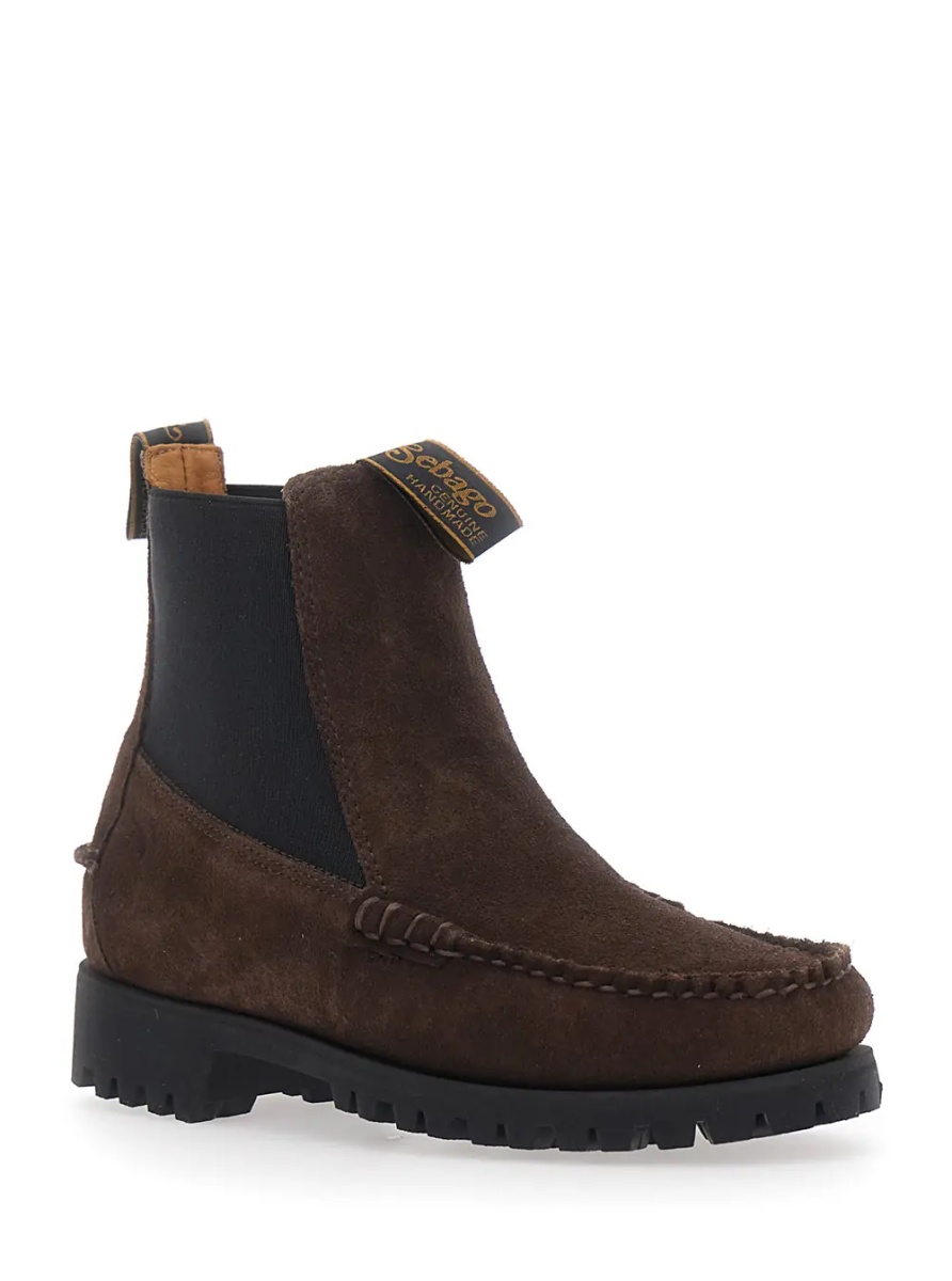 Botine CALLIOPE SUEDE LUG Brown Rubber Sole Ankle Boots for Men - Img 2