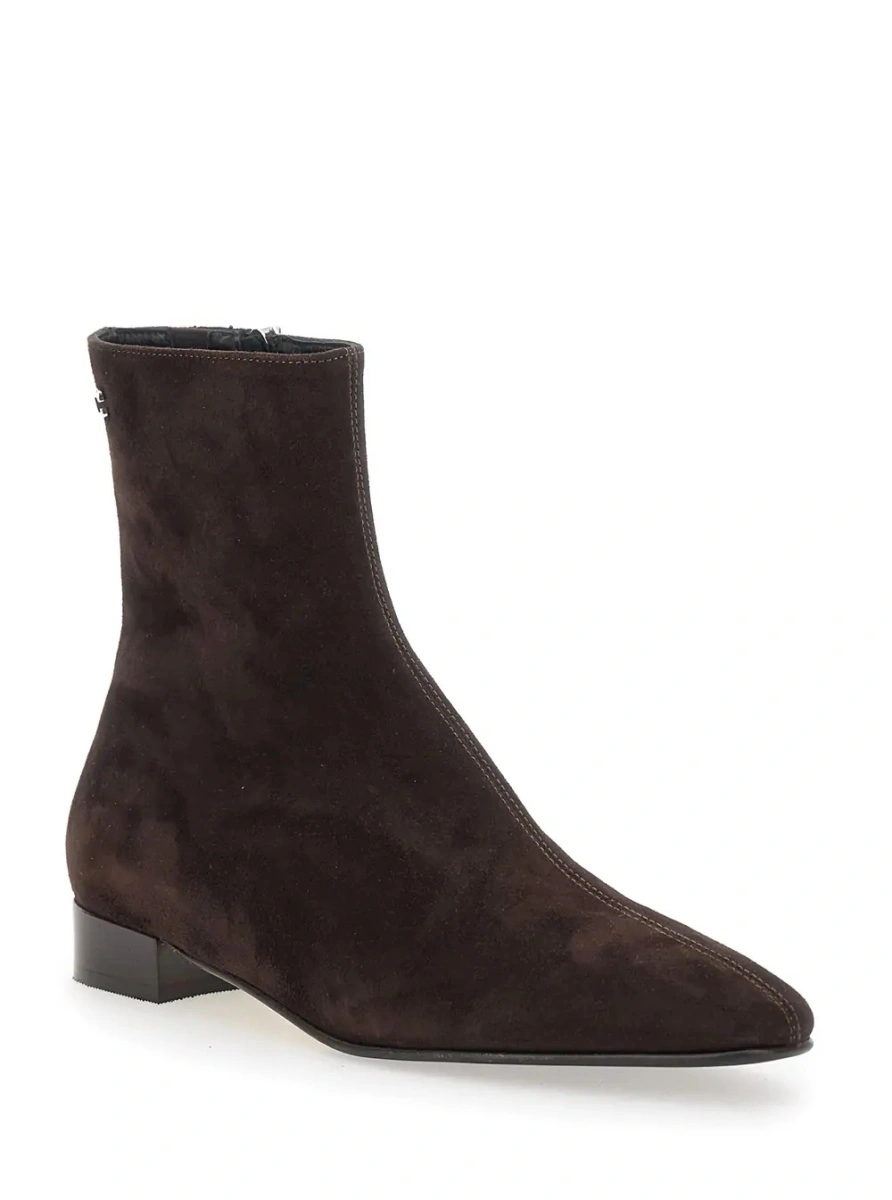 Botine CAREL maro din piele intoarsa - Img 2