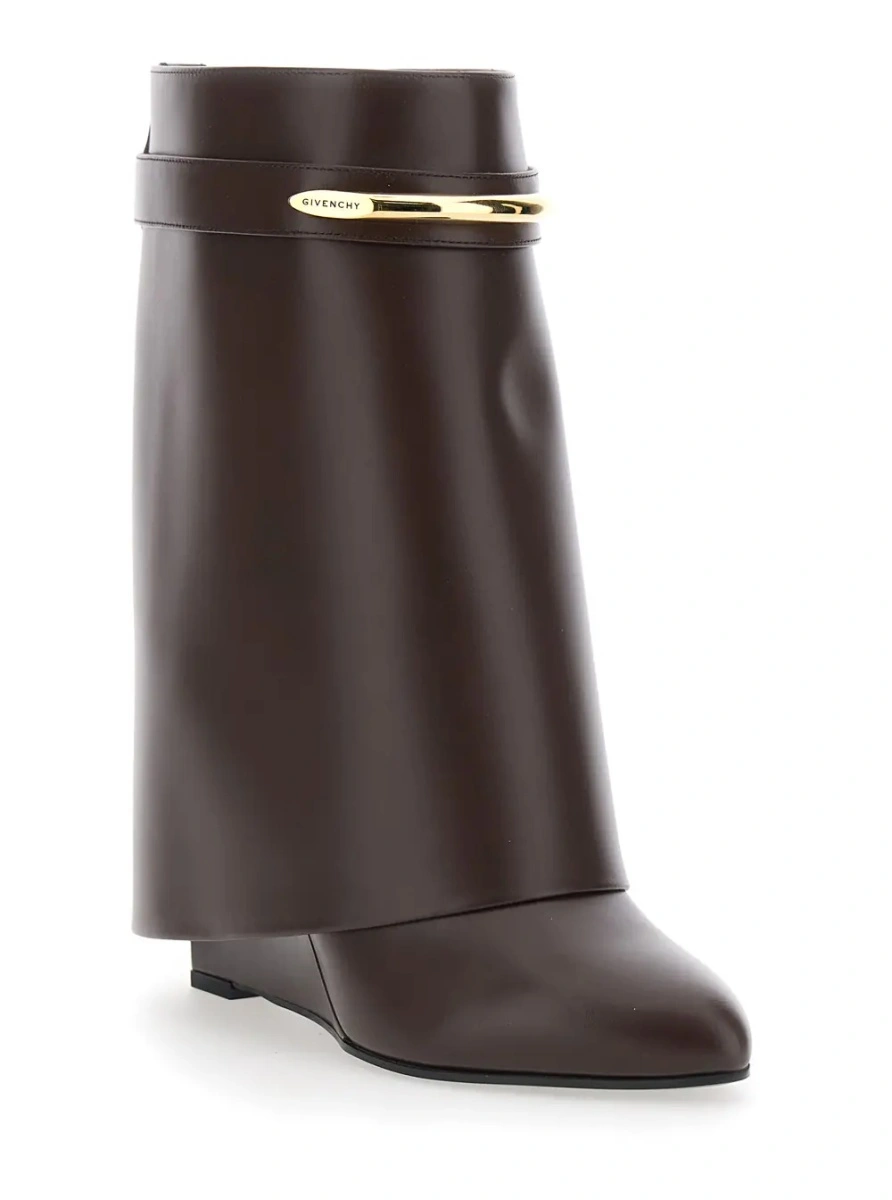 Botine Givenchy maro din piele - Img 2