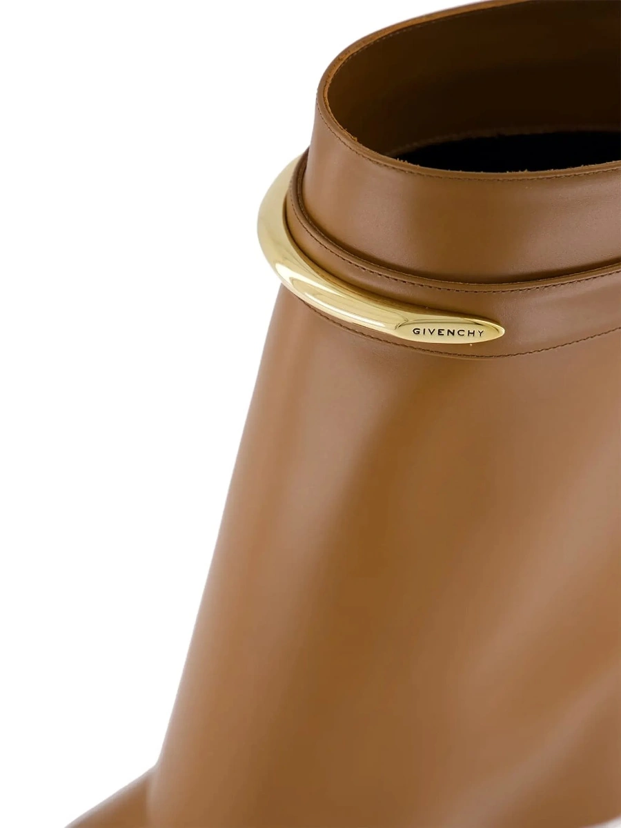 Botine Givenchy maro din piele - Img 7