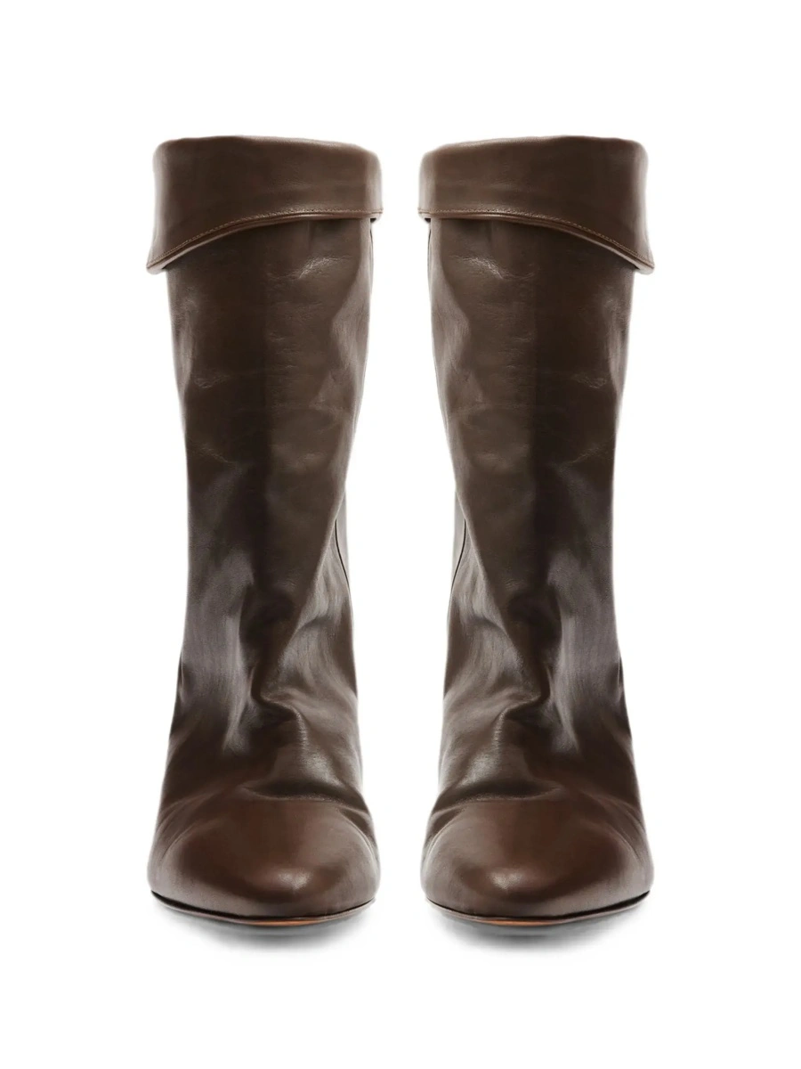 Botine Isabel Marant maro din piele - Img 6