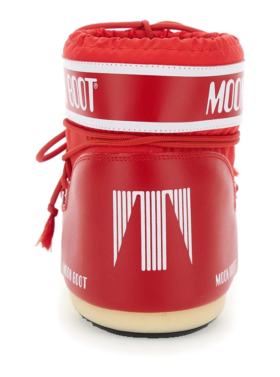 Botine Moon Boot rosii din material tehnic - Img 4