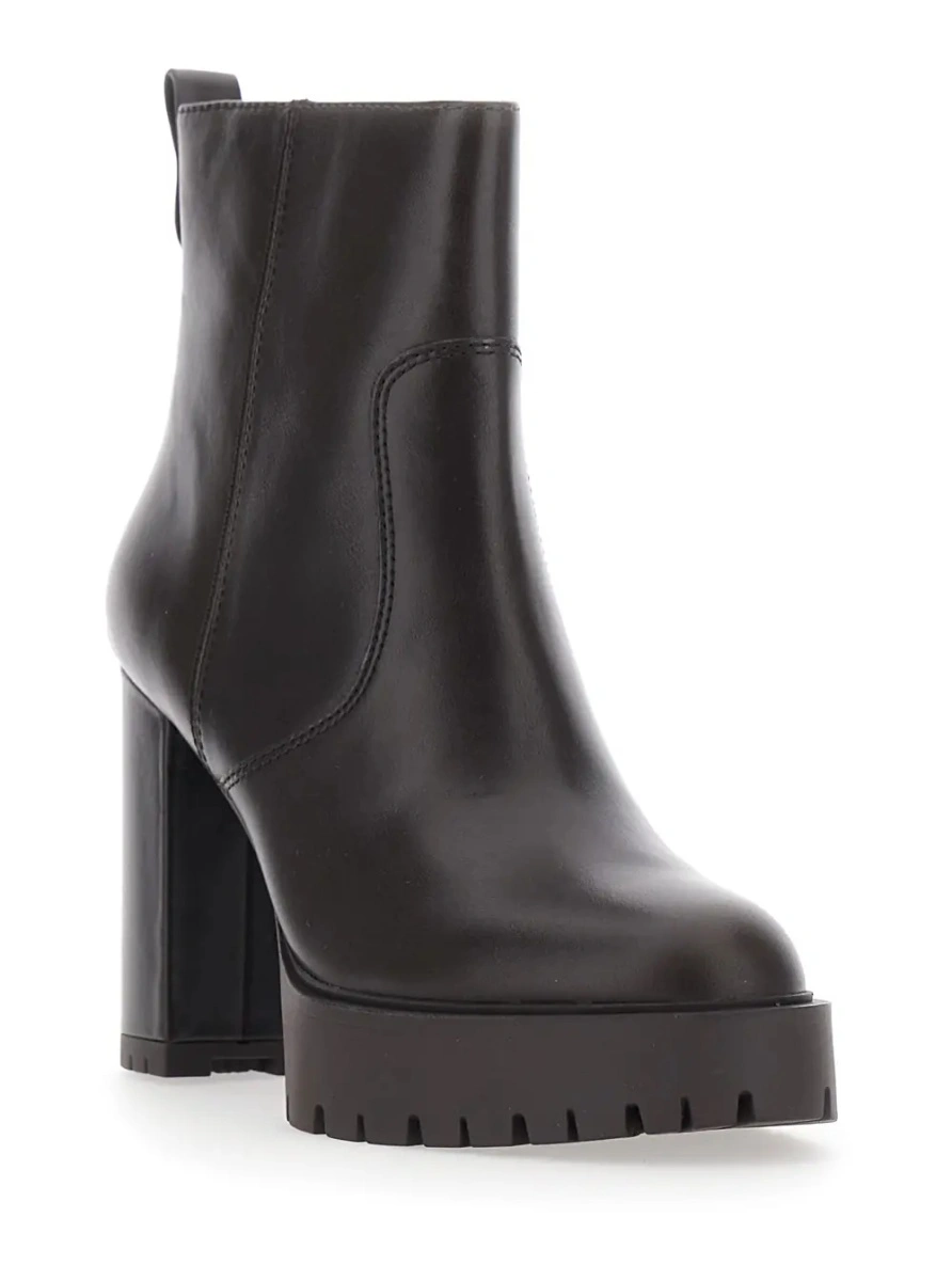 Botine Pinko maro din piele - Img 2