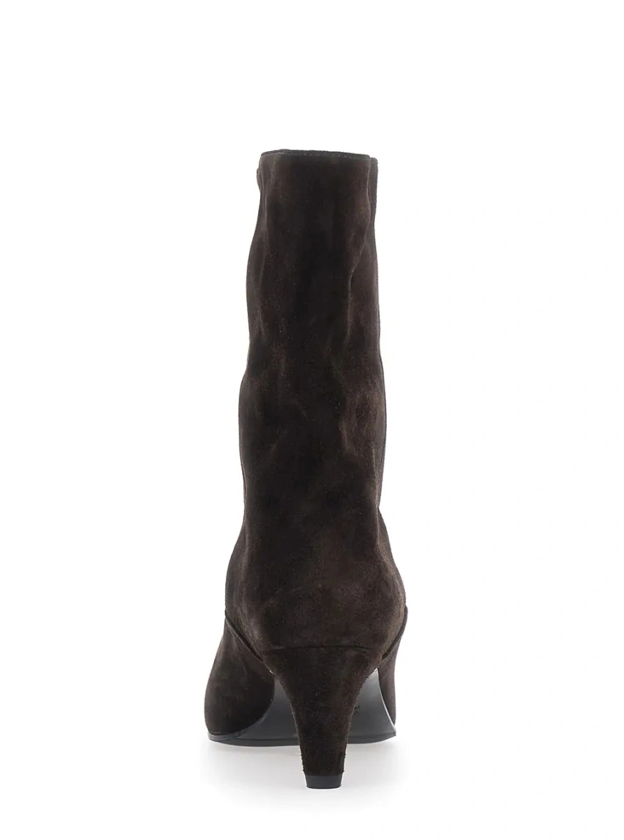 Botine STRATEGIA maro din piele intoarsa 'Amber' - Img 4