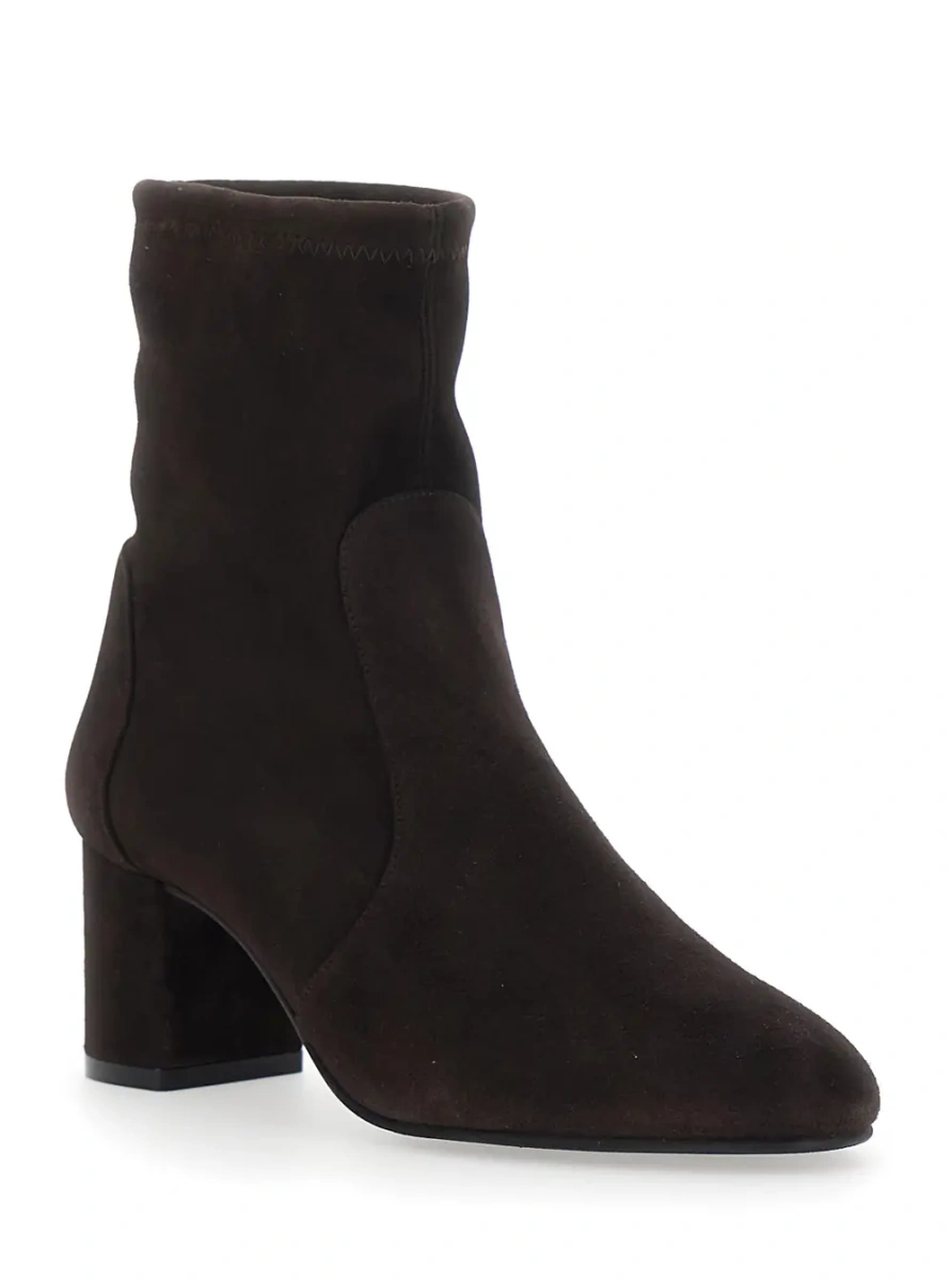 Botine YULIA STRETCH BOOTIE 60 Suede Brown Women's Booties - Img 2