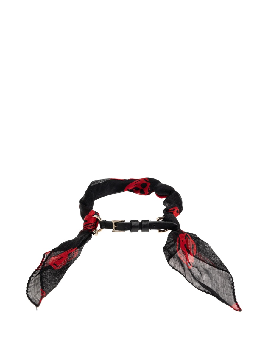 Bratara Alexander McQueen neagra din matase - Img 2