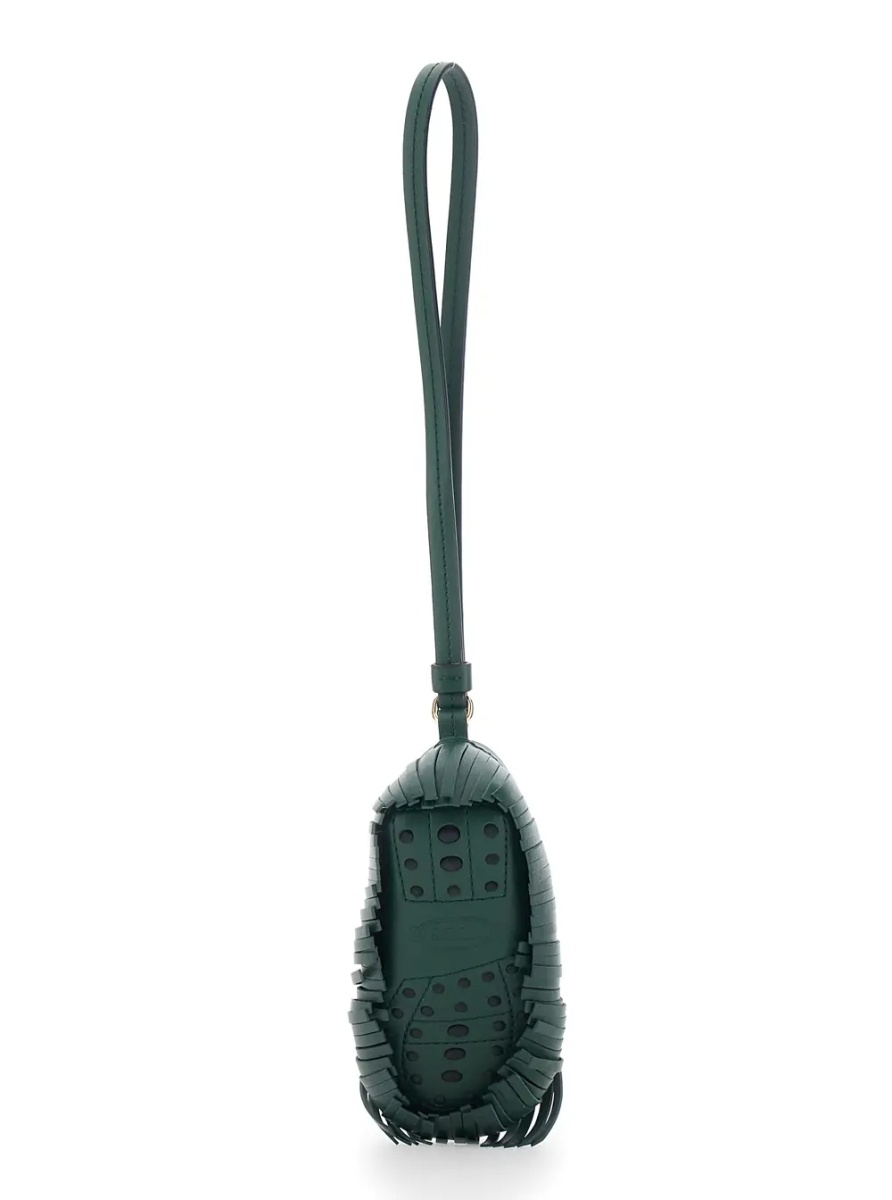 Brelocuri Fringe Pendant with Leather Wrist Strap in Green for Women - Img 3