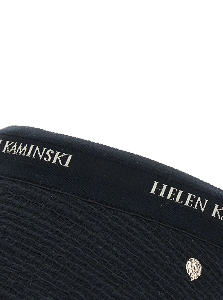 Caciula 'Carter' Black Hat with Wide Brim with Logo in Cotton Women - Img 2