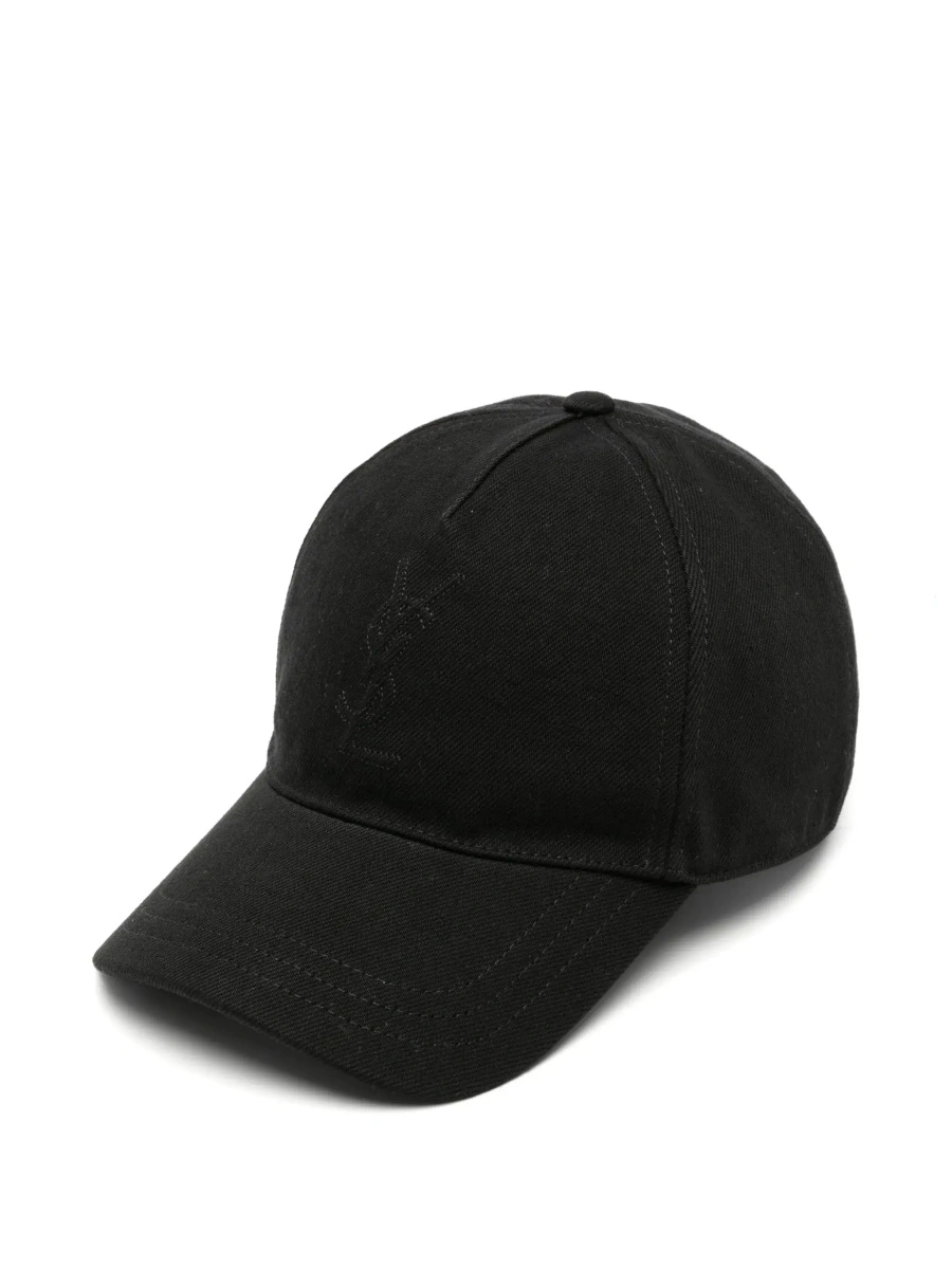 Caciula Saint Laurent neagra din bumbac - Img 6