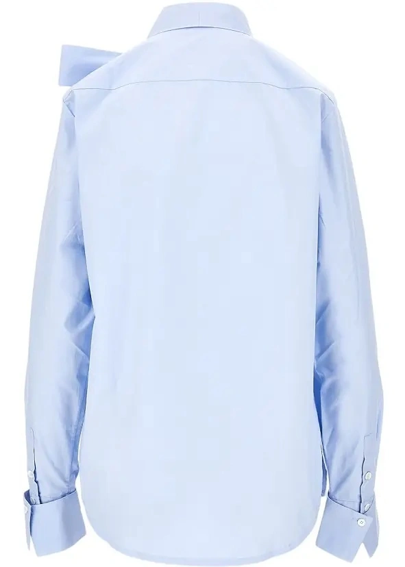 Camasa 7 For All Mankind albastra din poplin - Img 3
