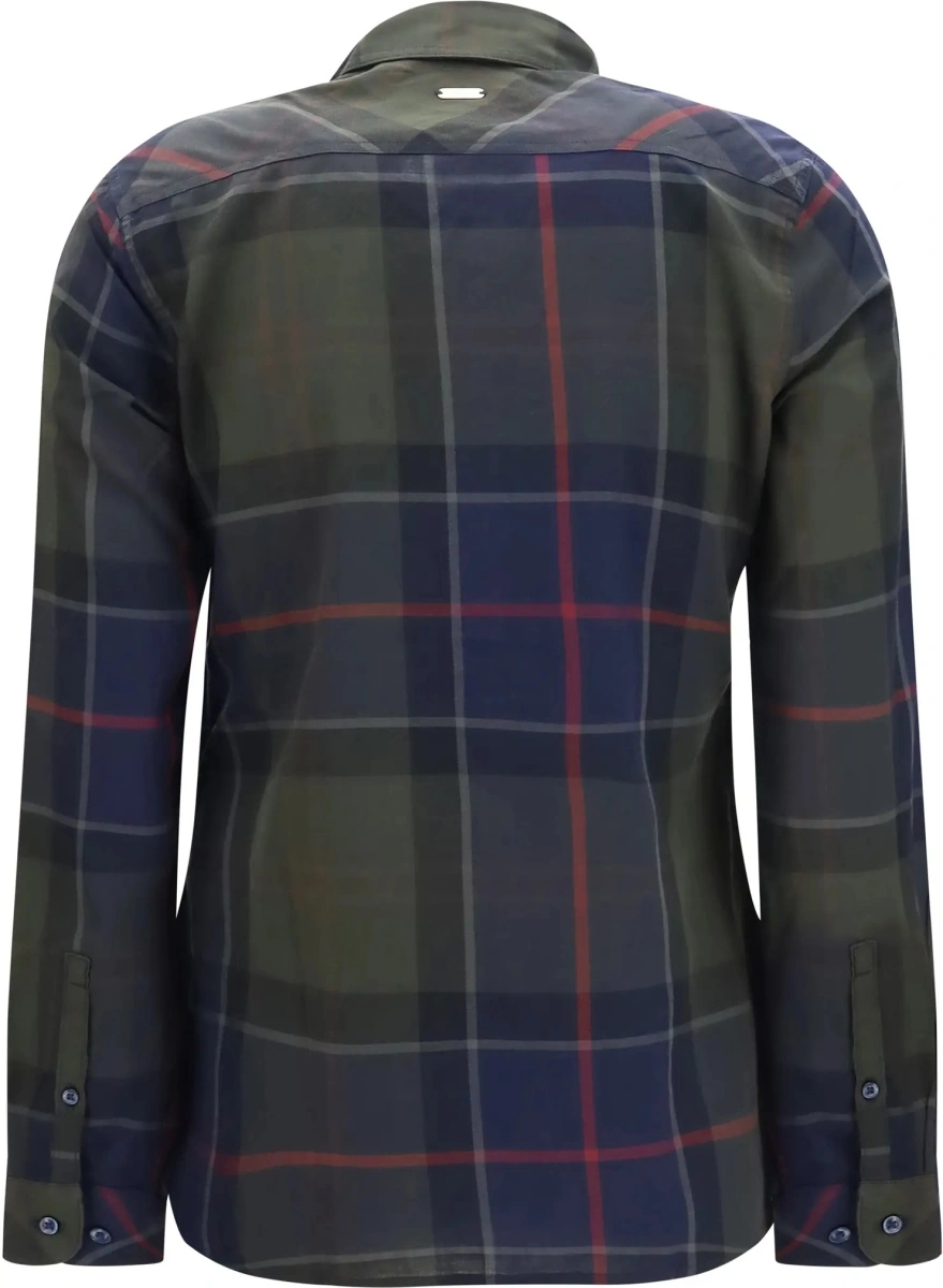 Camasa casual Barbour maro din bumbac - Img 2