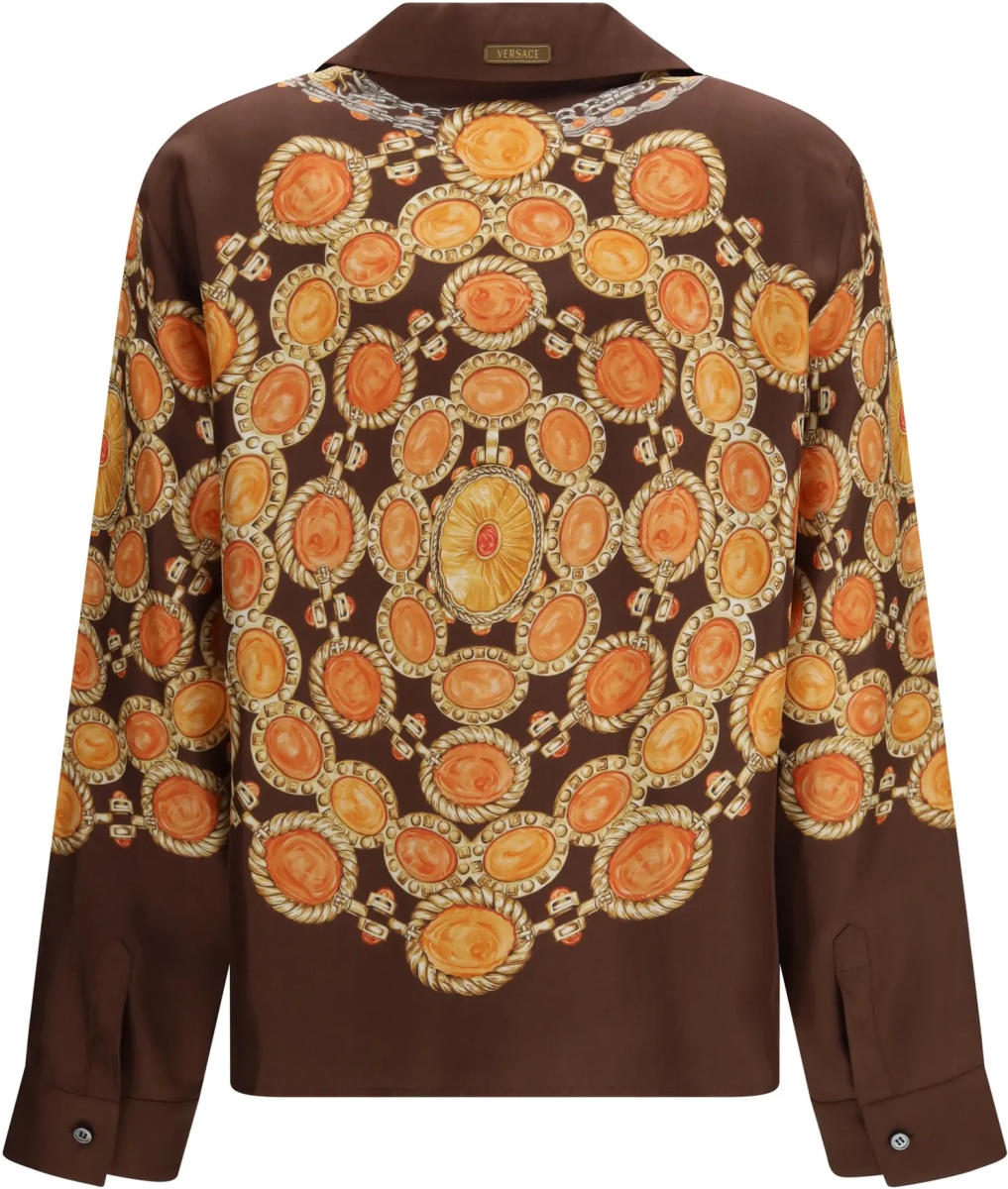 Camasa casual Chain print buttoned Shirt - Img 2