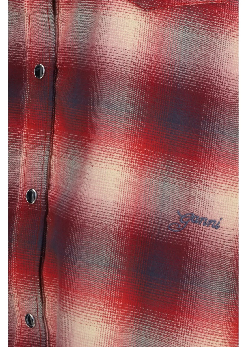 Camasa casual Cotton flannel check Shirt - Img 3