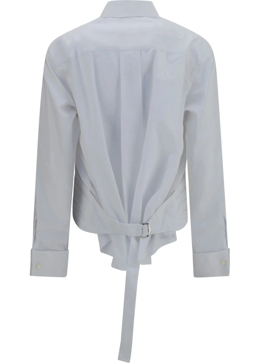 Camasa casual Cotton poplin Shirt with belt - Img 2