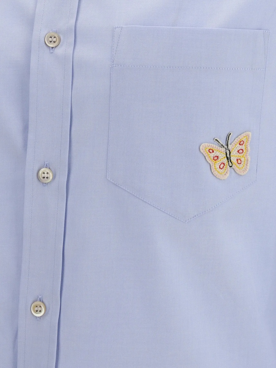 Camasa casual Cotton Shirt with butterfly embroidery - Img 5