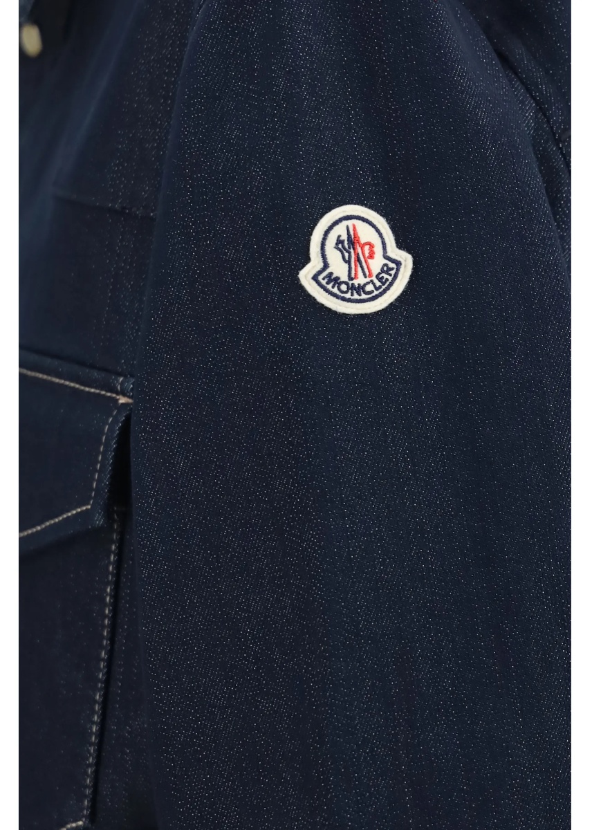 Camasa casual Denim Jacket with logo patch - Img 3