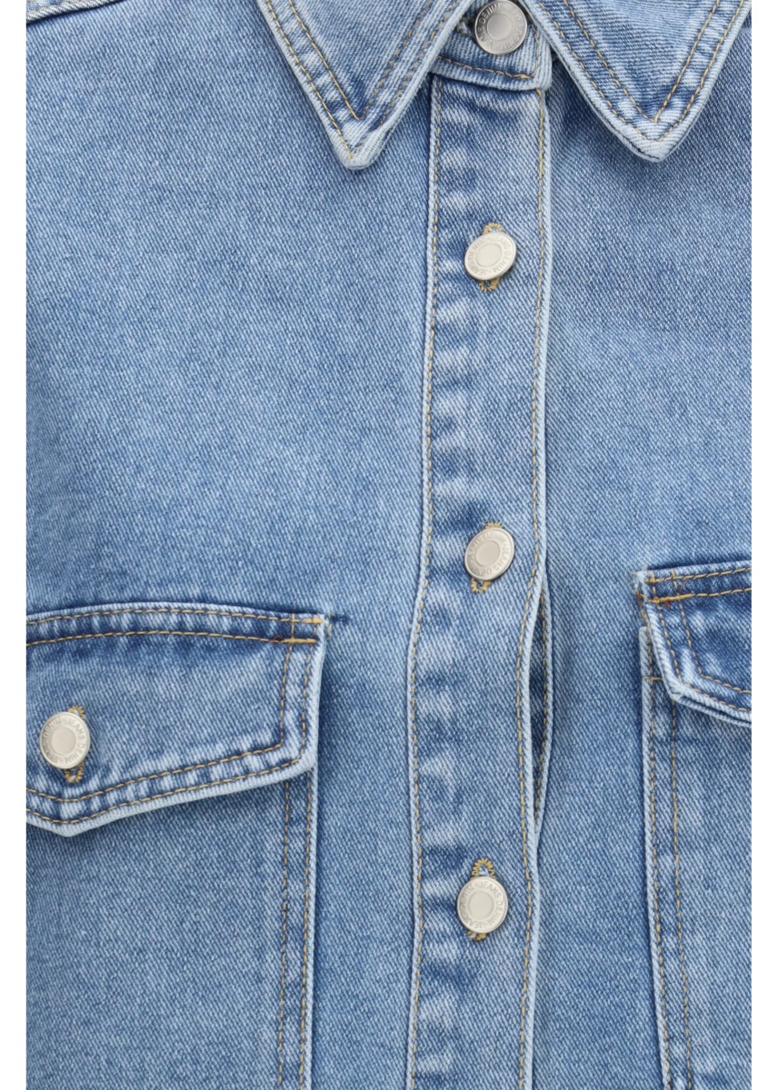 Camasa casual Denim Jacket with sequin details - Img 3