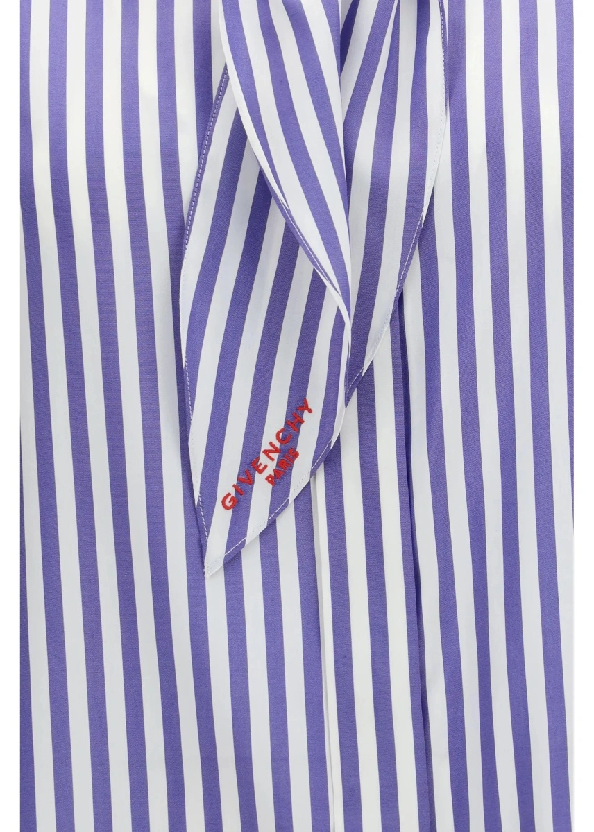 Camasa casual Givenchy albastra din matase - Img 3