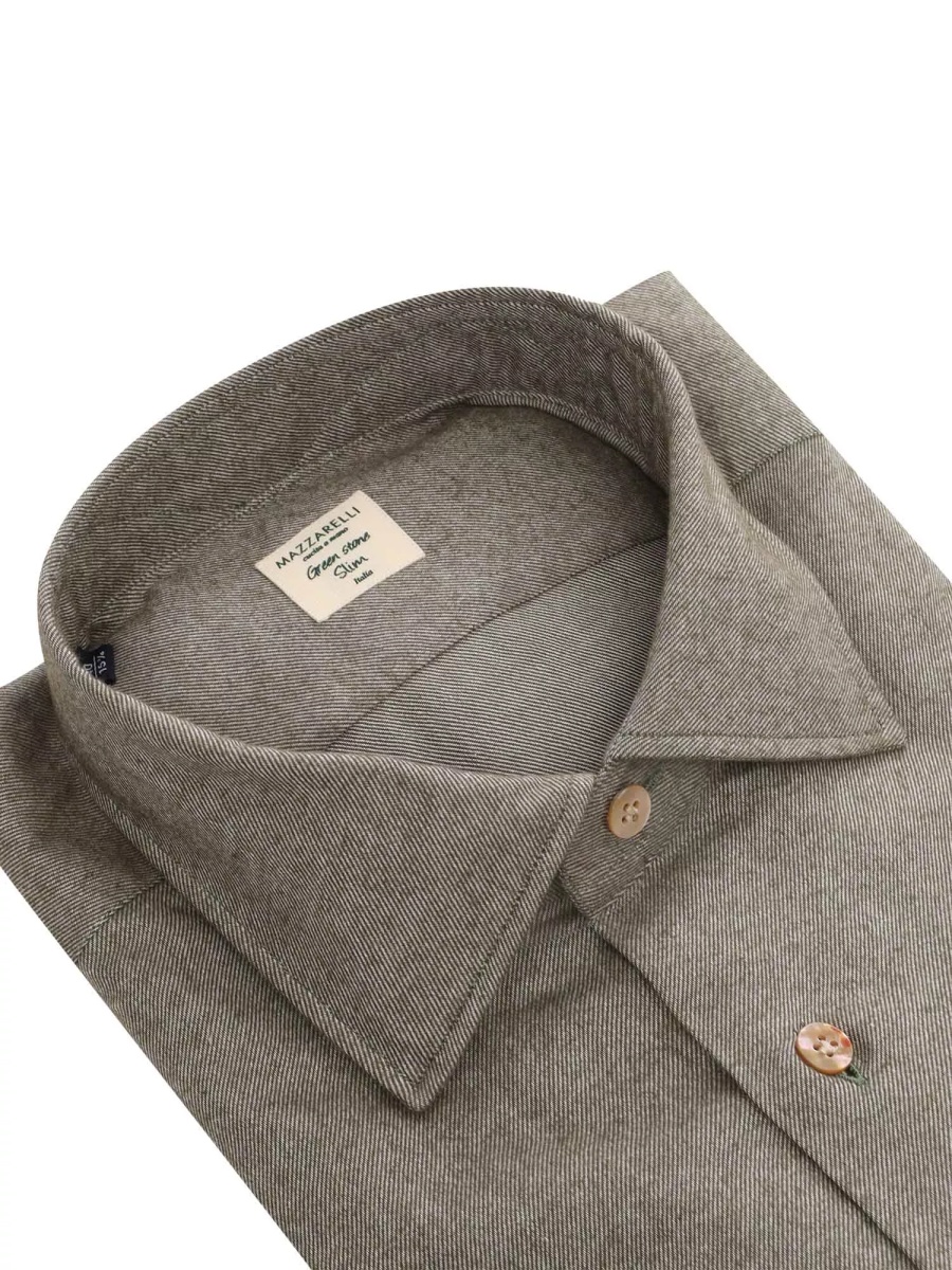 Camasa casual GREEN COTTON SHIRT - Img 2