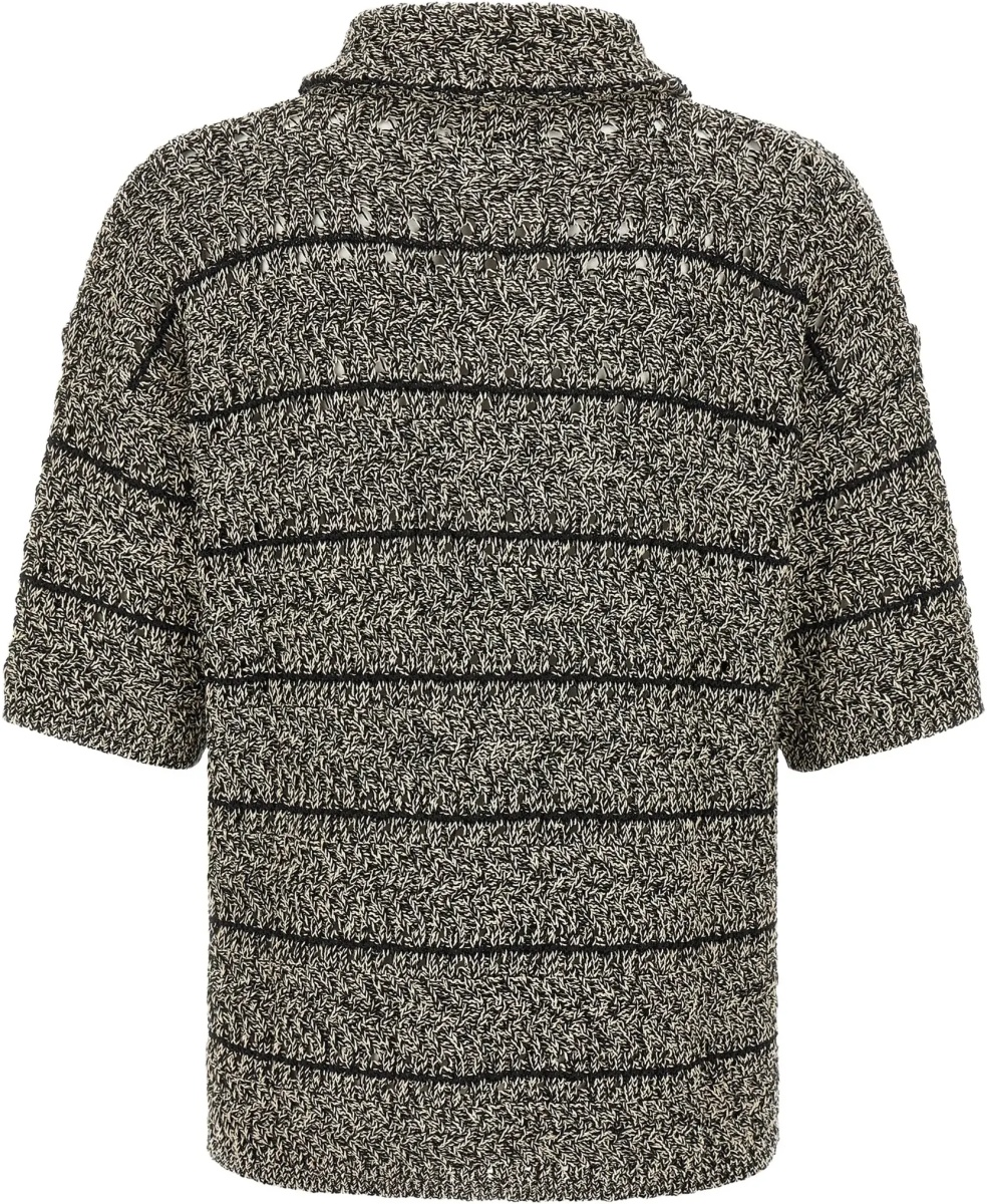 Camasa casual Mouliné texture knit Shirt - Img 2