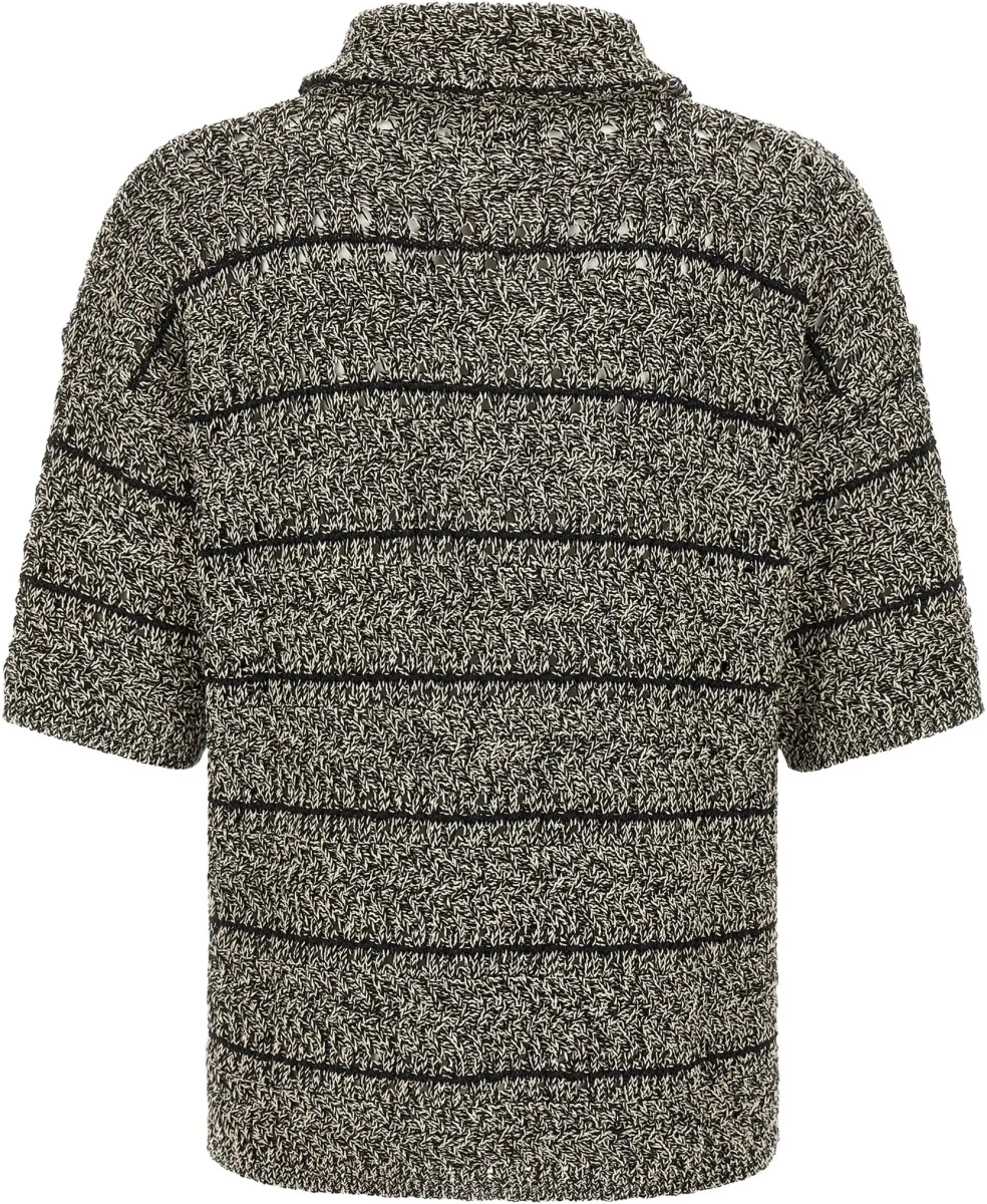 Camasa casual Mouliné texture knit Shirt - Img 2