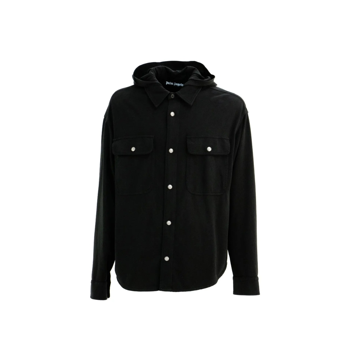 Camasa casual Palm Angels Classic Logo Hooded Overshirt - Img 3