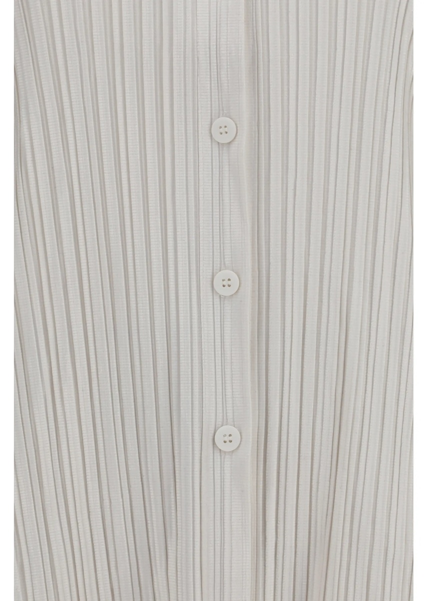 Camasa casual Shirt in fine striped velvet-like fabric - Img 3