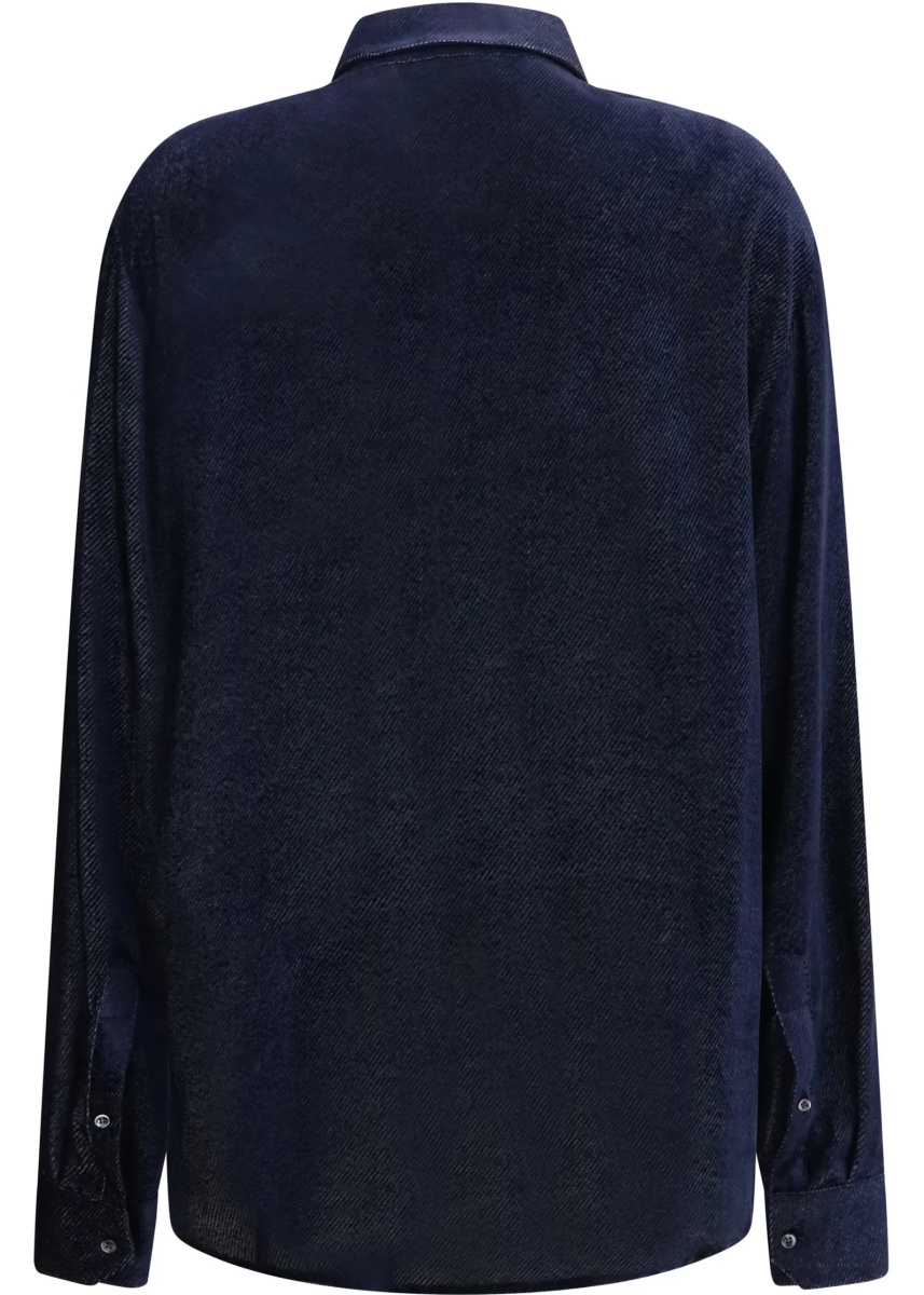Camasa casual Silk blend devoré velvet twill Shirt - Img 2