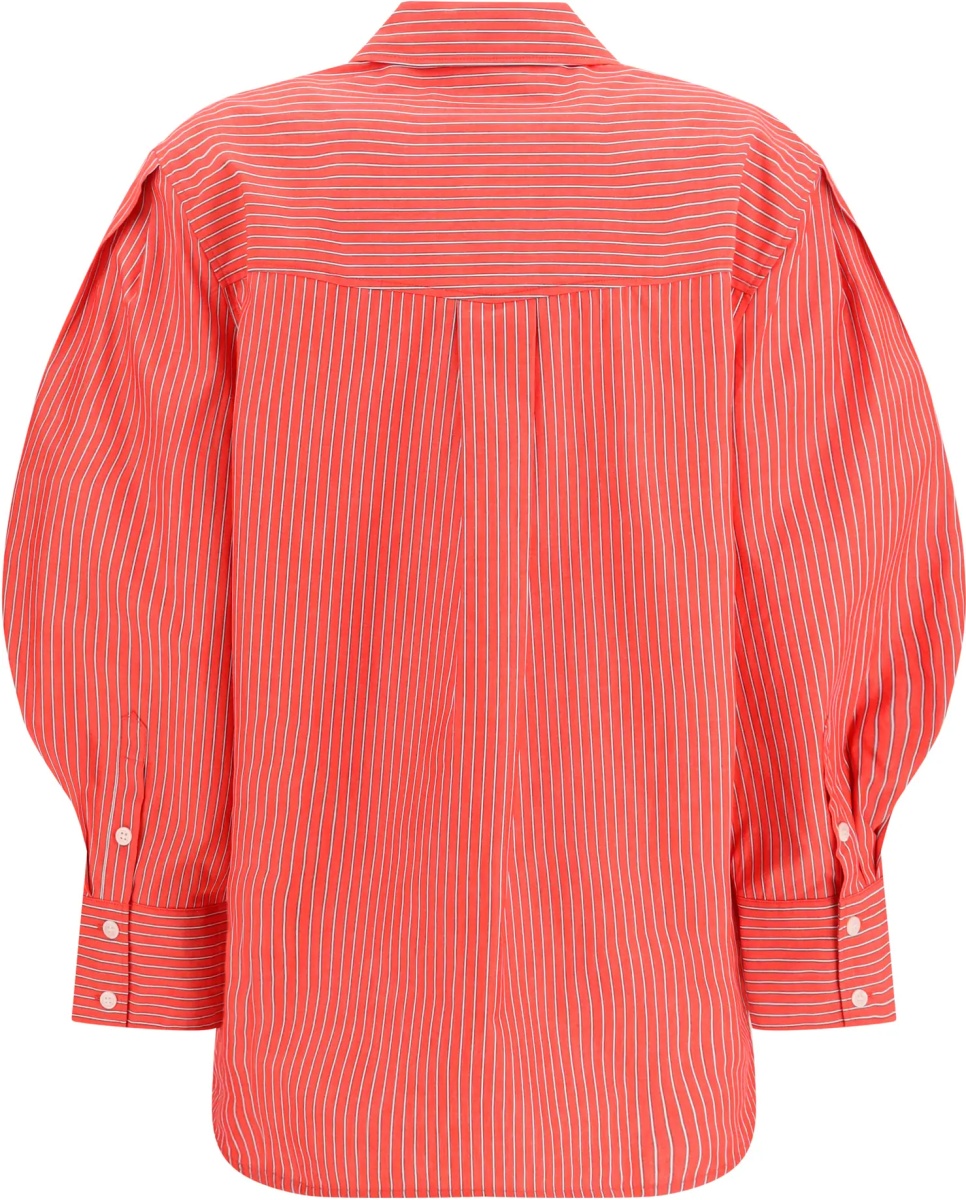 Camasa casual Striped cotton Shirt with balloon sleeves - Img 2