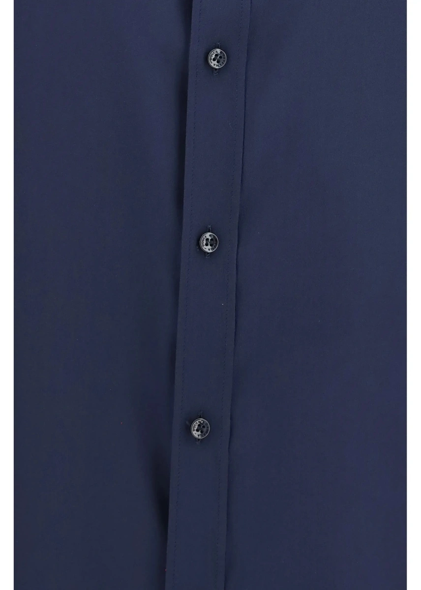 Camasa eleganta Dolce &amp; Gabbana albastra din crepe de chine - Img 3