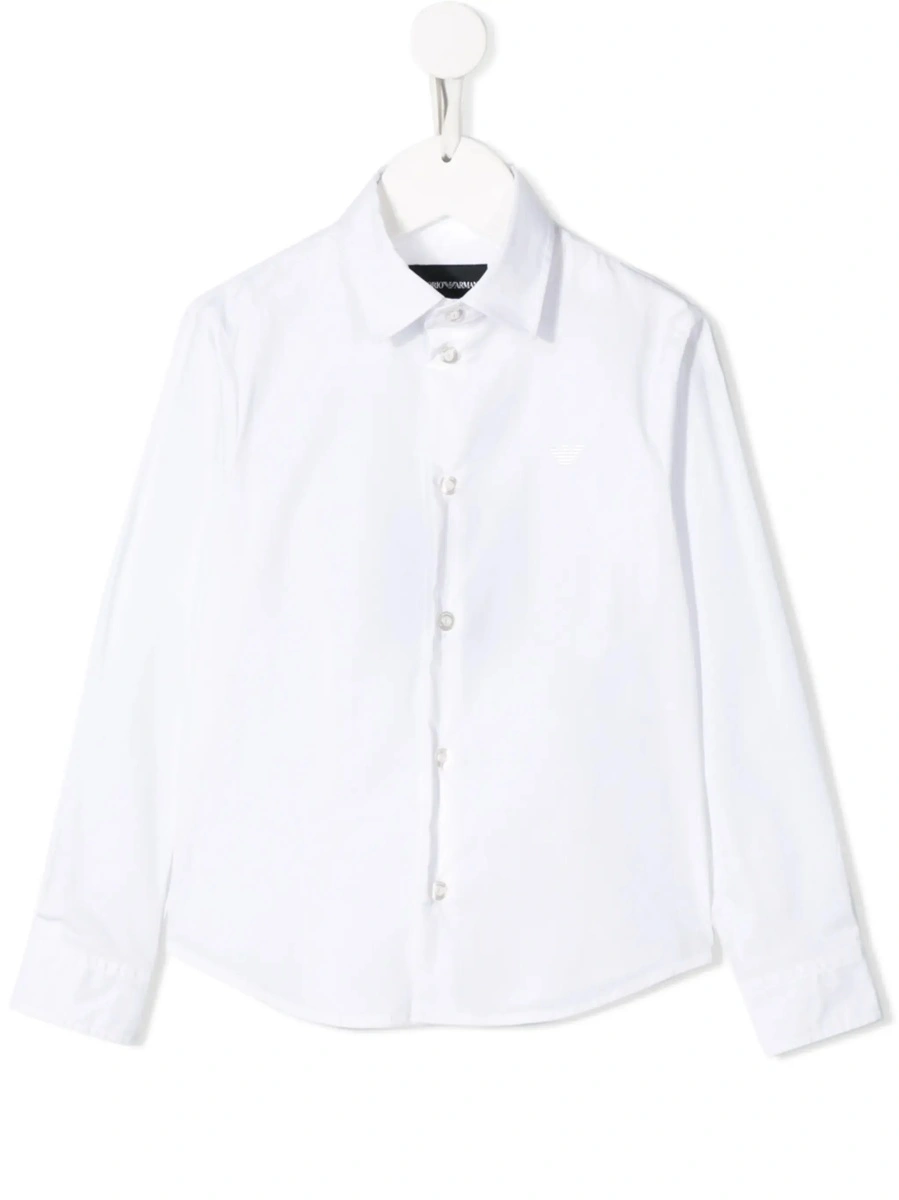 Camasa EMPORIO ARMANI KIDS alba din bumbac - Img 6
