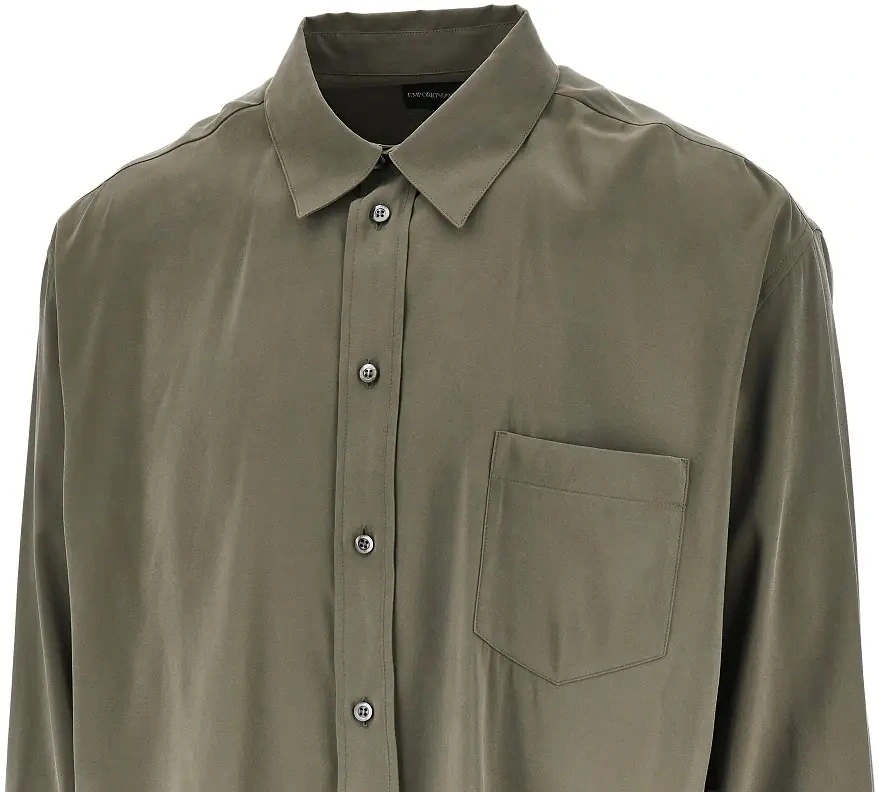 Camasa Emporio Armani verde din vascoza - Img 2
