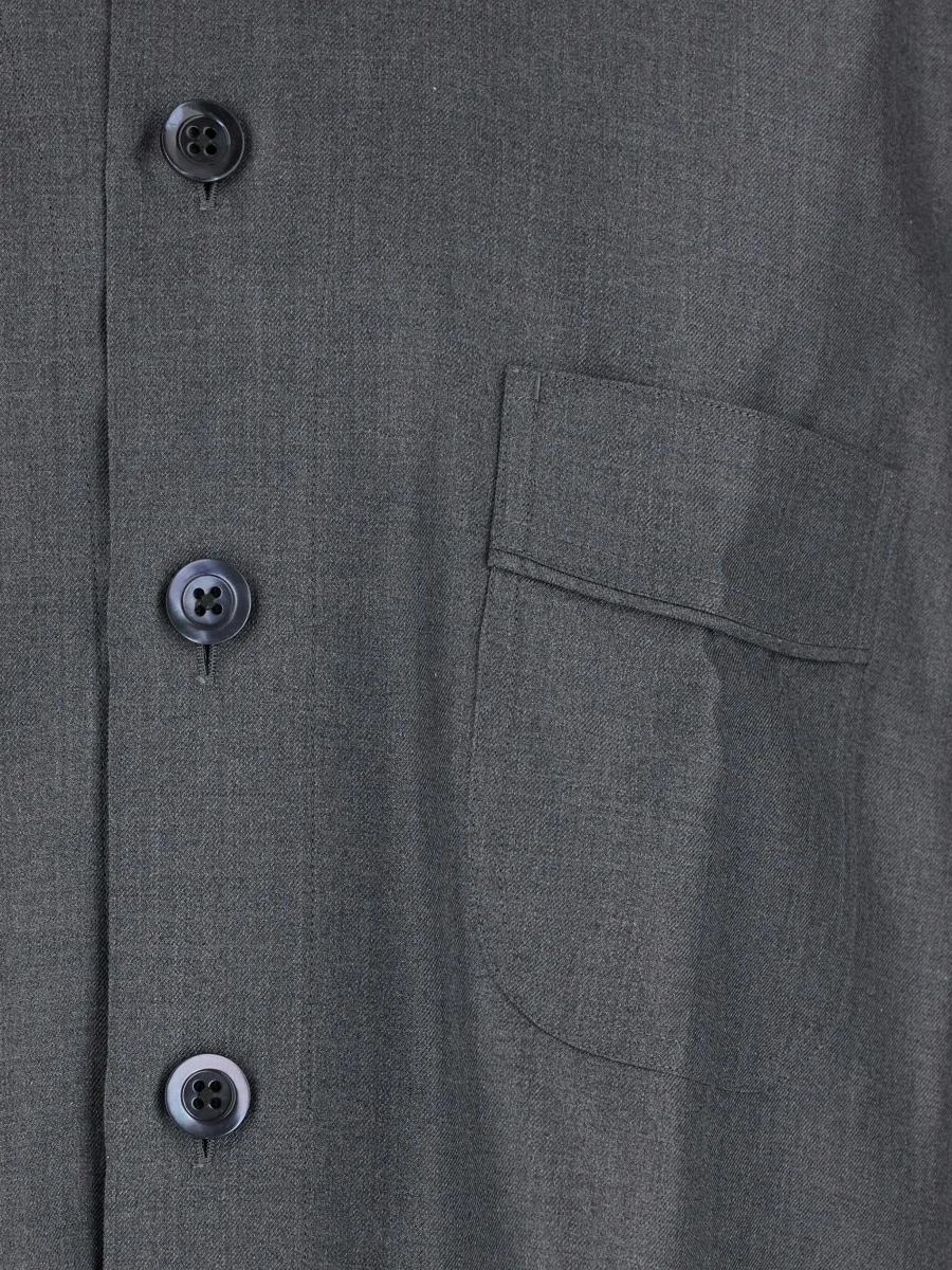 Camasa Grey Shirt with Chest Pocket in Silk Man - Img 5