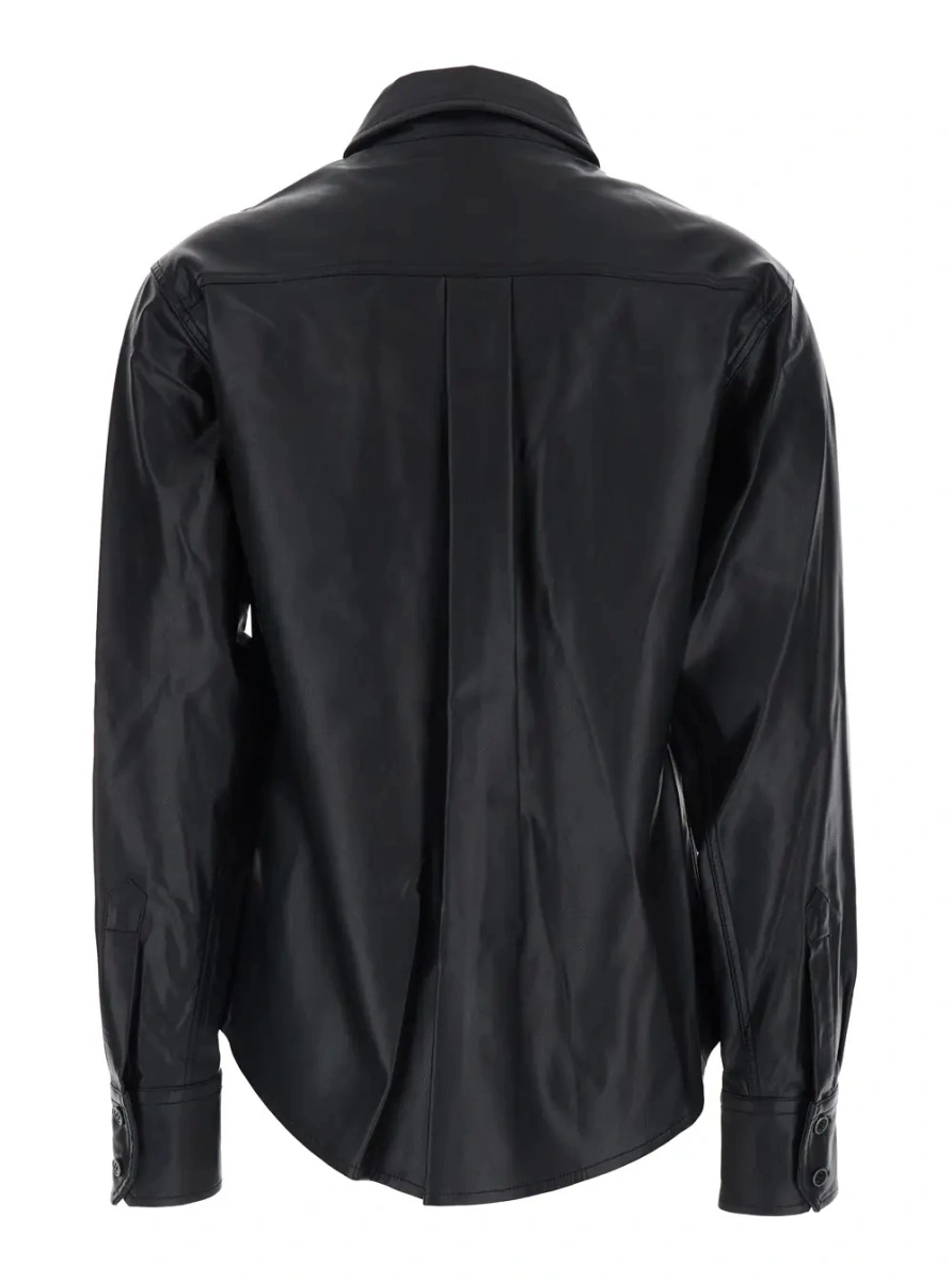 Camasa Isabel Marant neagra din piele ecologica - Img 2