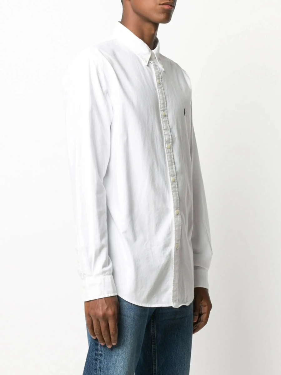 Camasa Ralph Lauren alba din bumbac 'Custom Fit Oxford' - Img 5