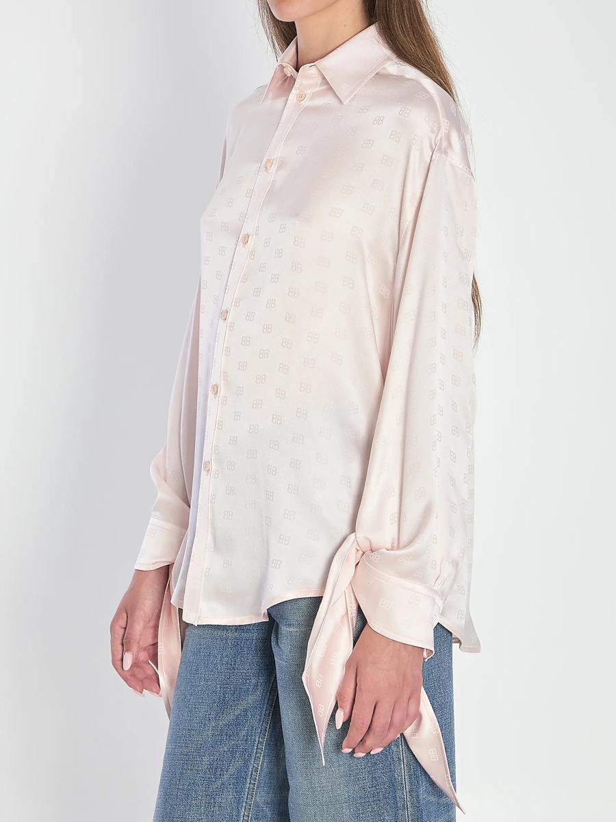 Camasa Silk Shirt With Knotted Cuffs - Img 2