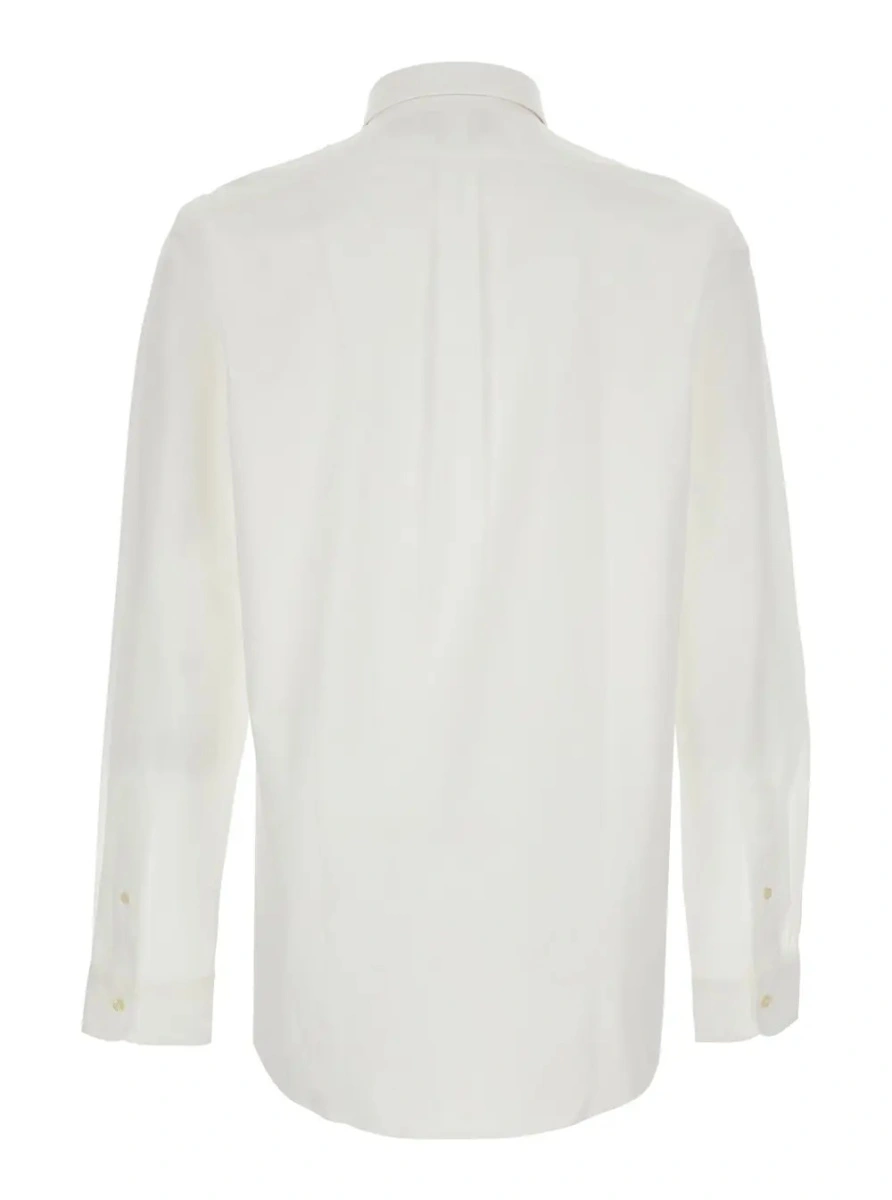 Camasa 'Slim Fit' White shirt with button-down collar and Pony embroidery on the Front in stretch cotton for men - Img 2