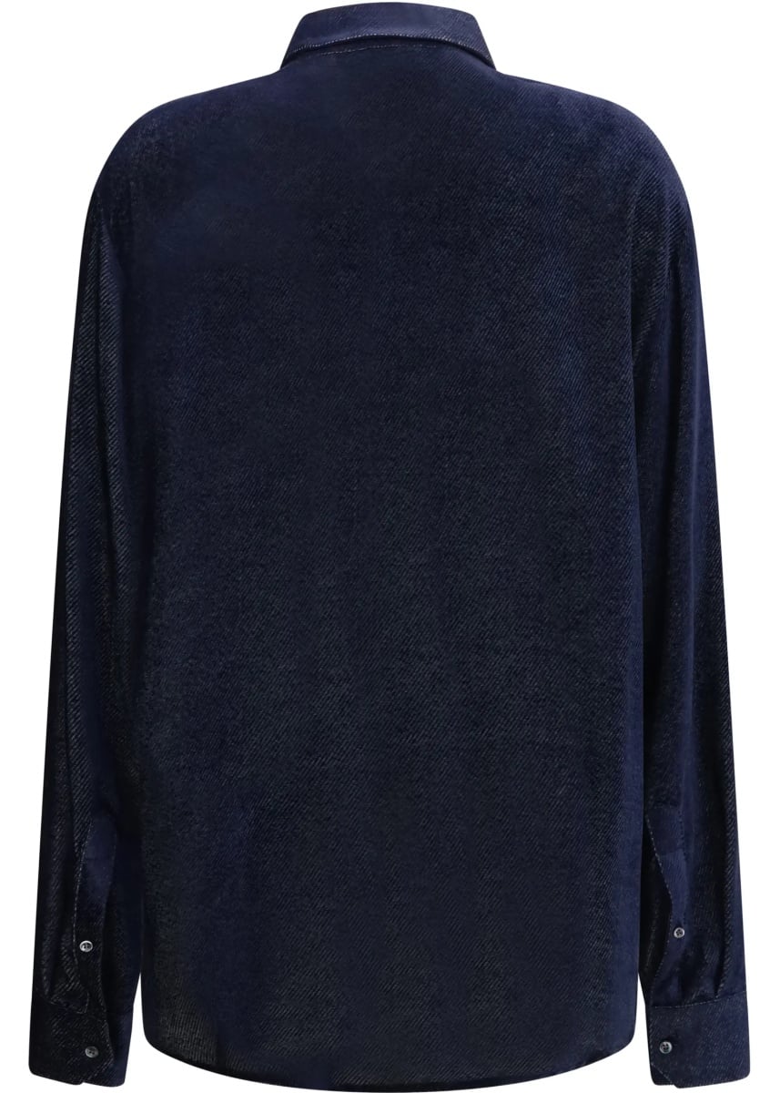 Camasi Silk blend devoré velvet twill Shirt - Img 2