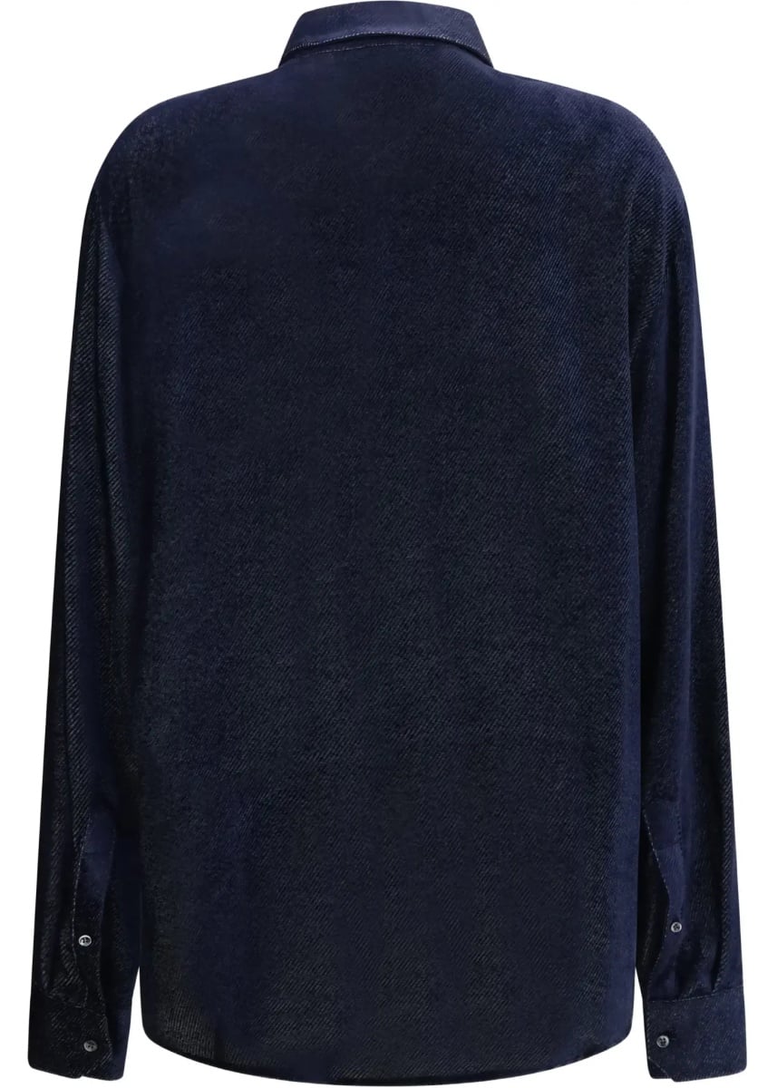Camasi Silk blend devoré velvet twill Shirt - Img 5