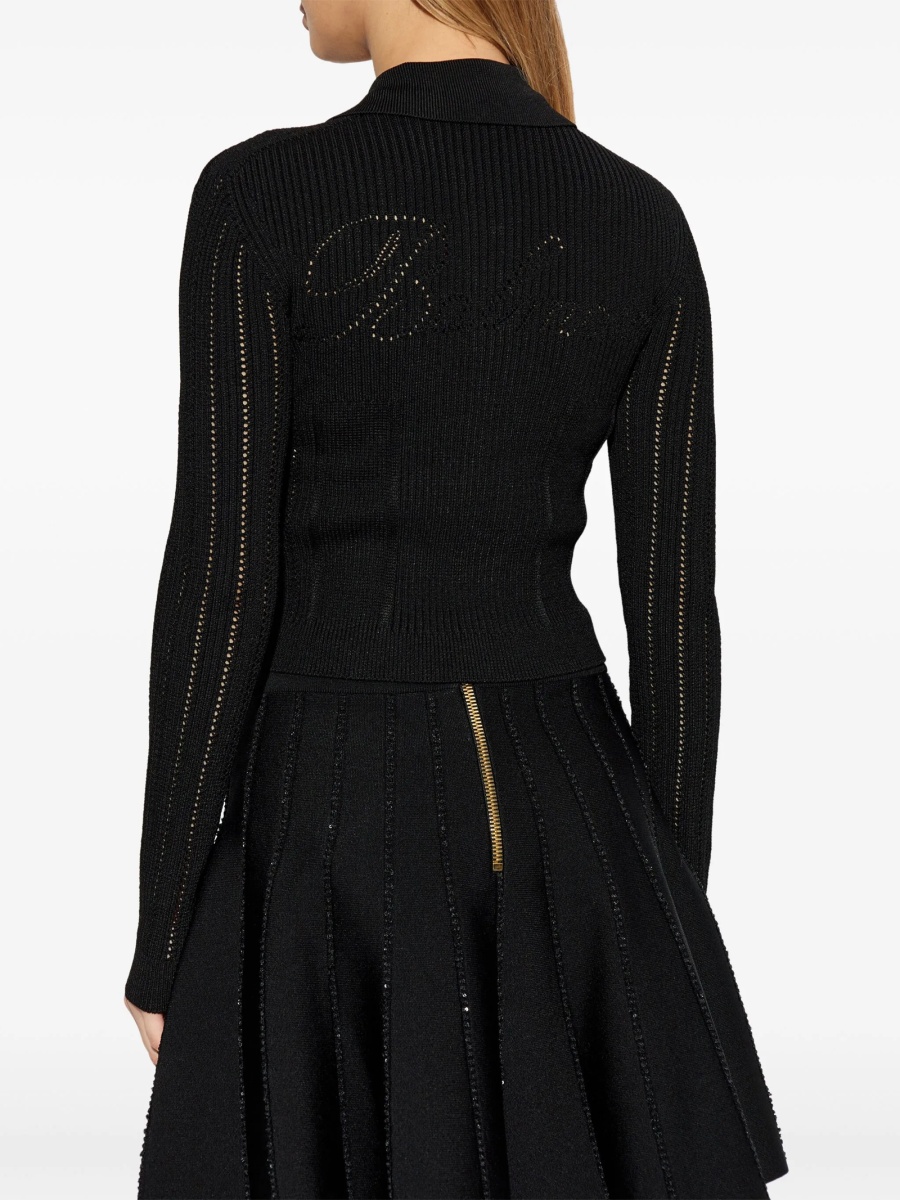 Cardigan Balmain negru din vascoza - Img 4
