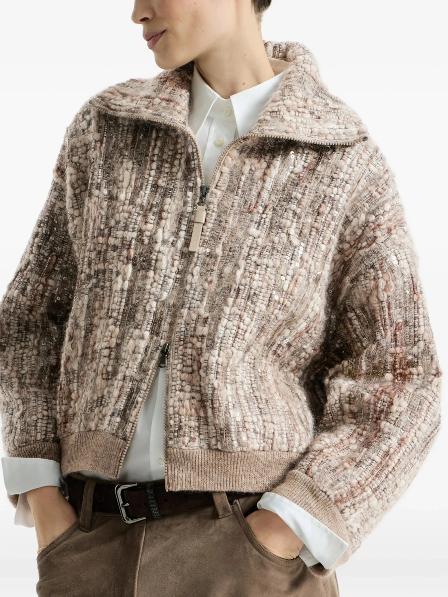 Cardigan Brunello Cucinelli neutru - Img 5