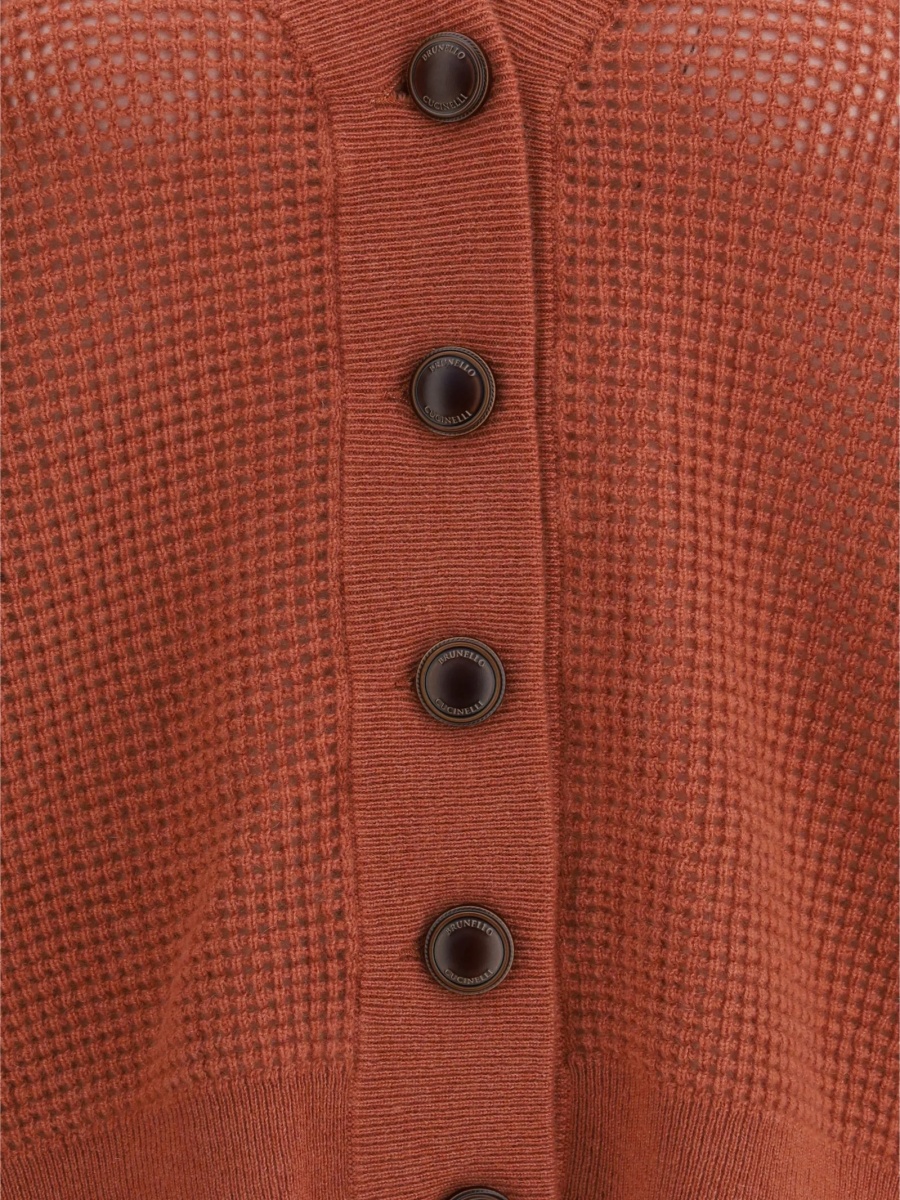 Cardigan Brunello Cucinelli portocaliu - Img 3
