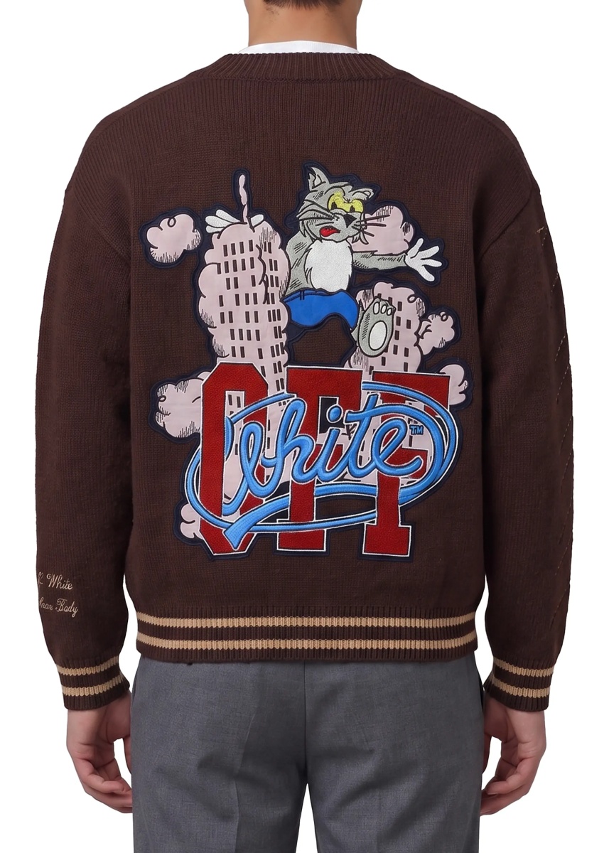 Cardigan Cat Off Varsity Knit Cardigan - Img 3